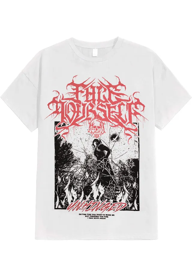 Face Yourself Unhinged White T-Shirt metalcore