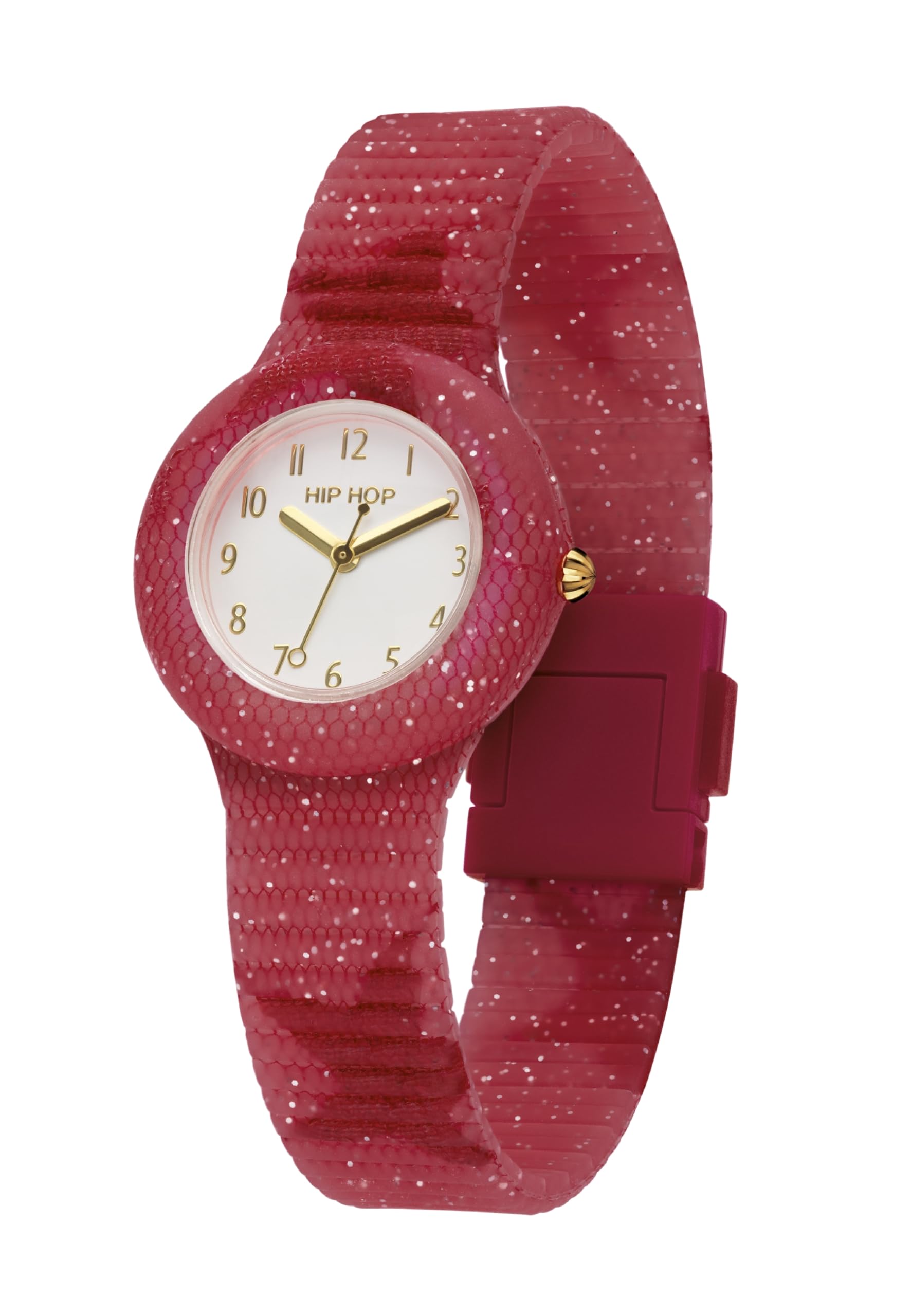 Hip Hop Lace orologio donna rosso pizzo e silicone 32 mm