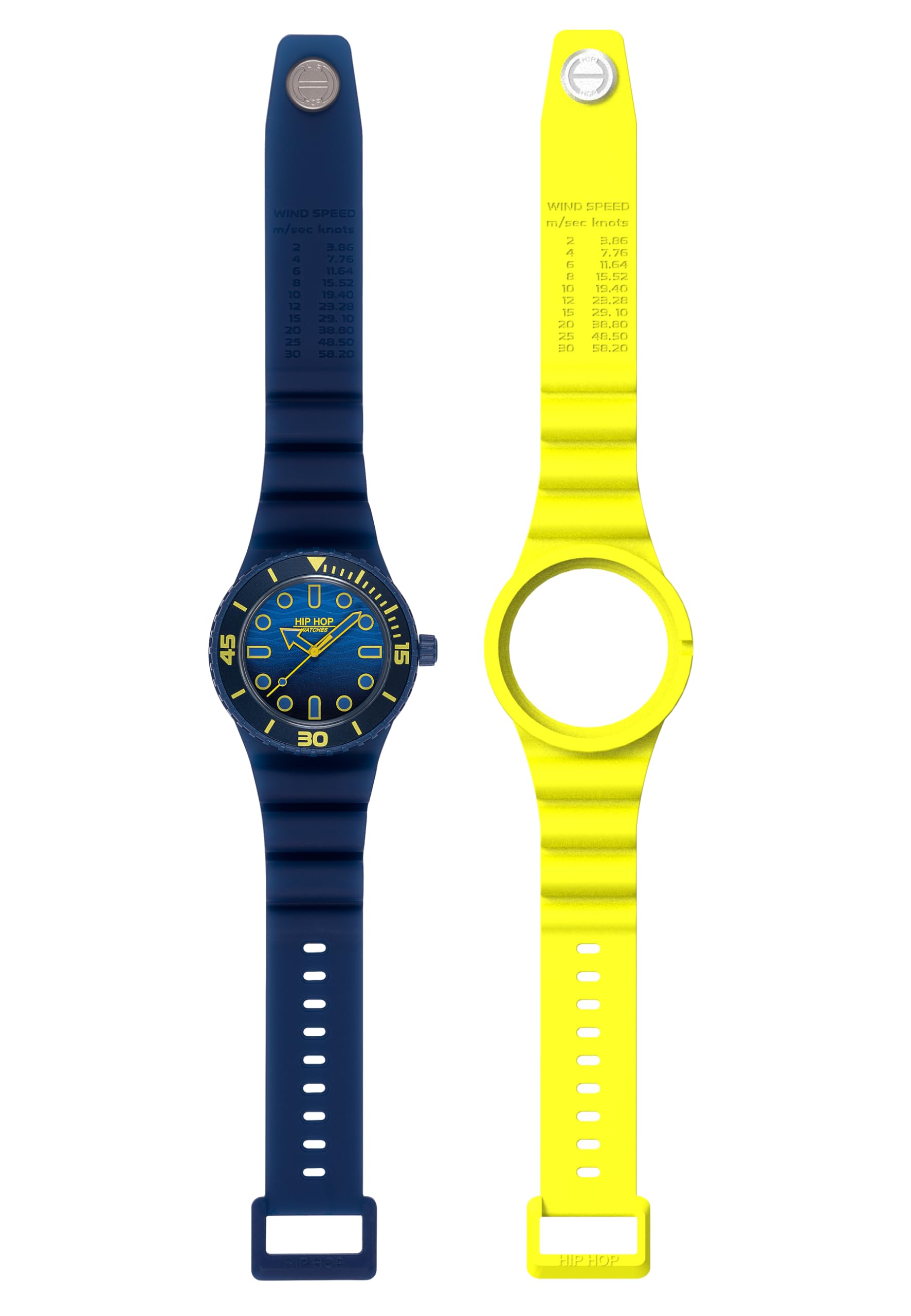 Hip Hop Master Orologio Uomo Silicone 2 Cinturini 41 mm