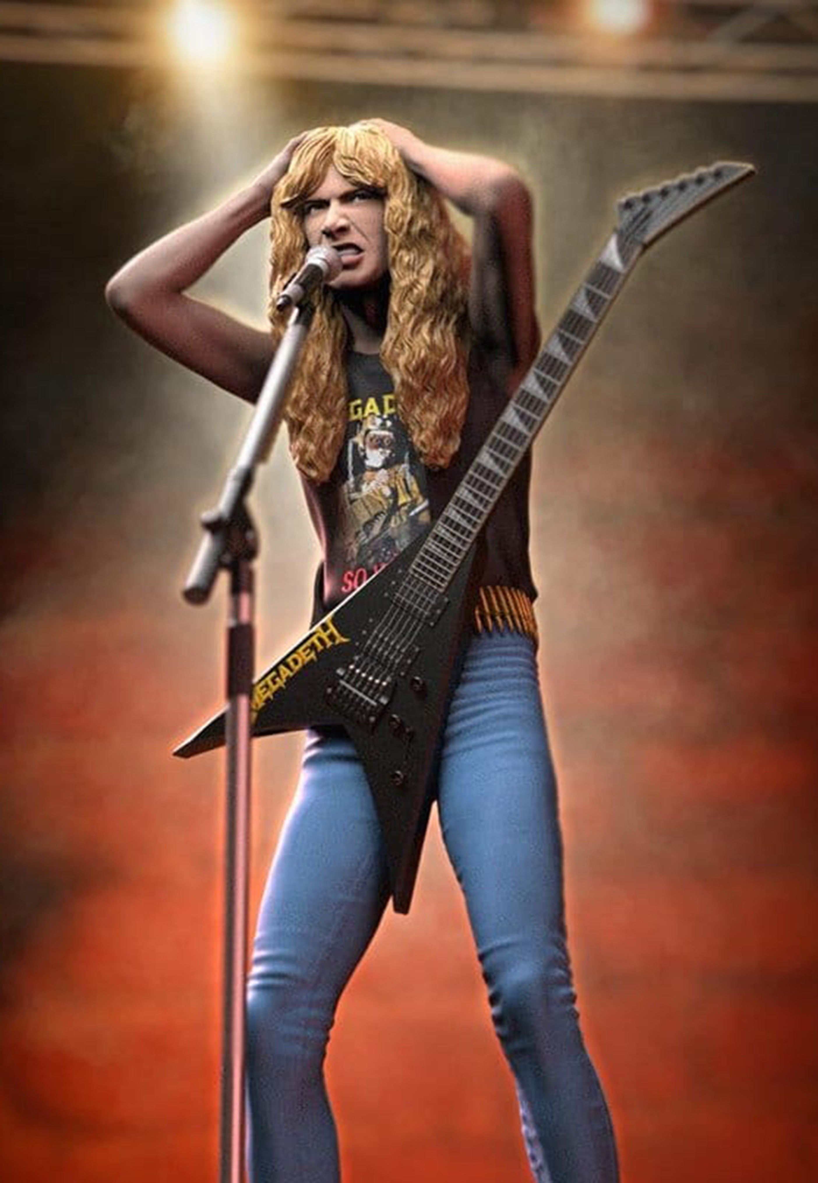 Megadeth Dave Mustaine II Rock Iconz statua limitata