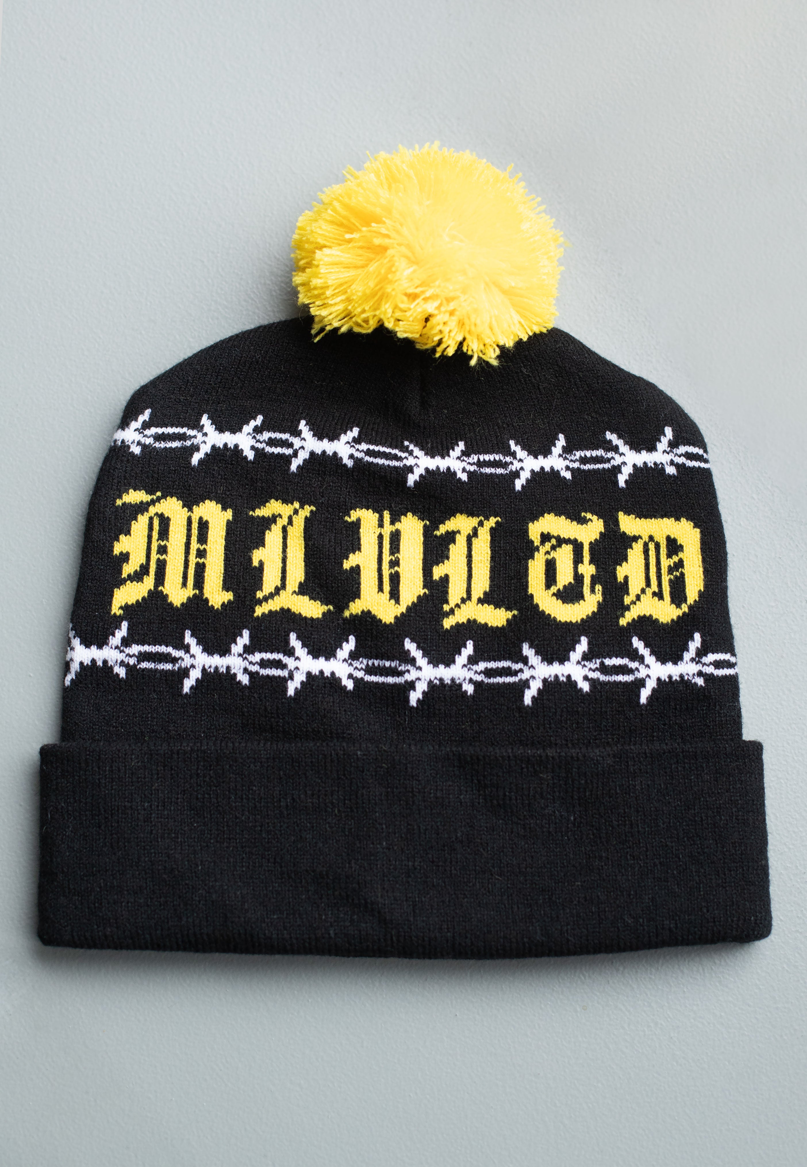 Malevolence Logo Winter Knit beanie nero pom