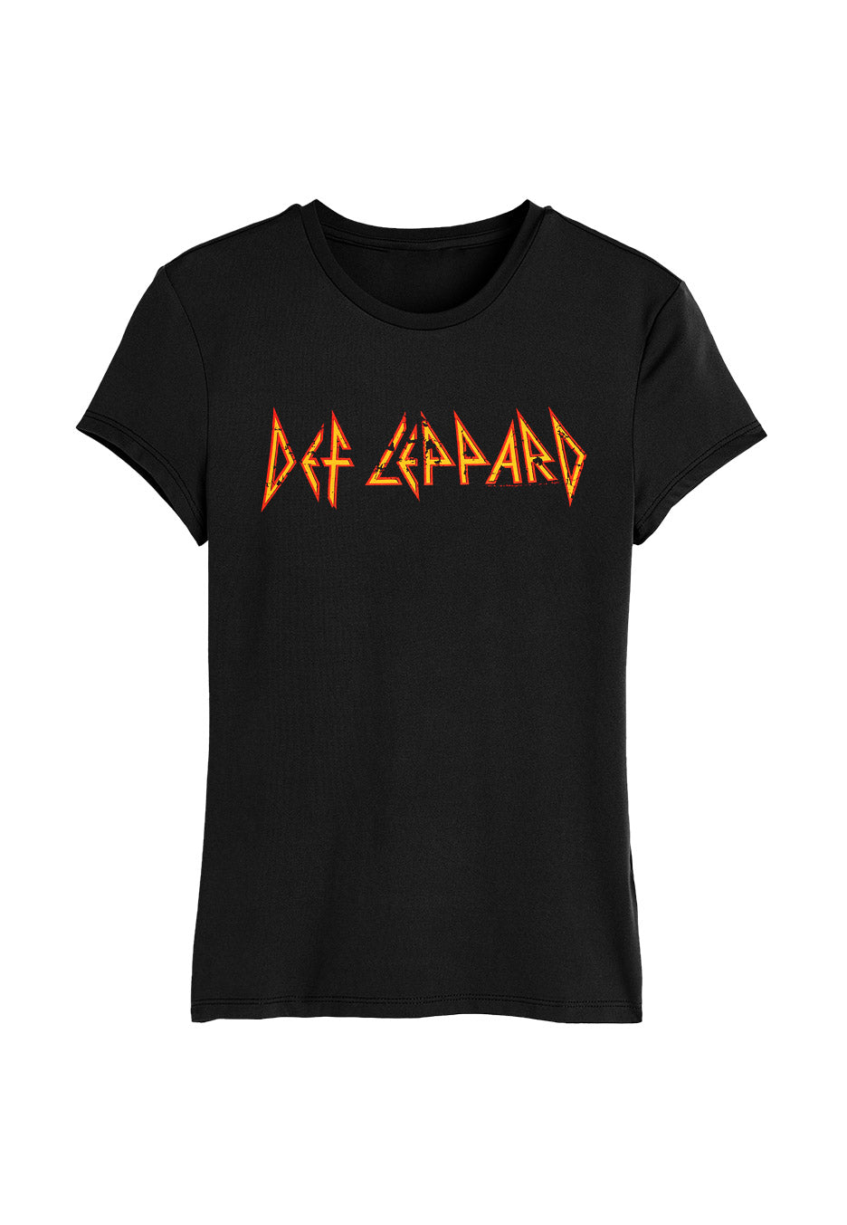 Def Leppard Distressed Logo maglietta donna nera maniche corte