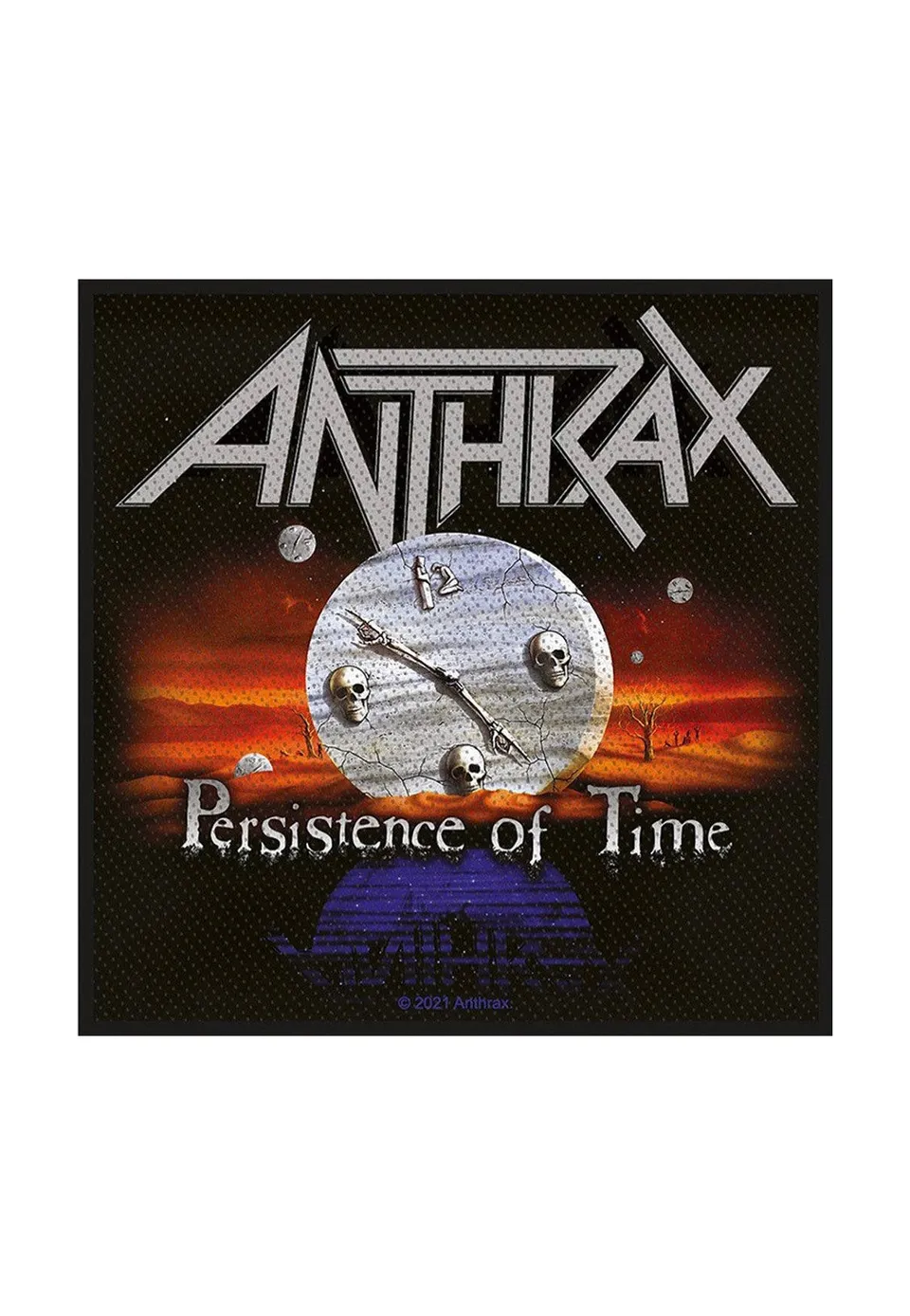 Anthrax Persistence Of Time patch nero ricamata