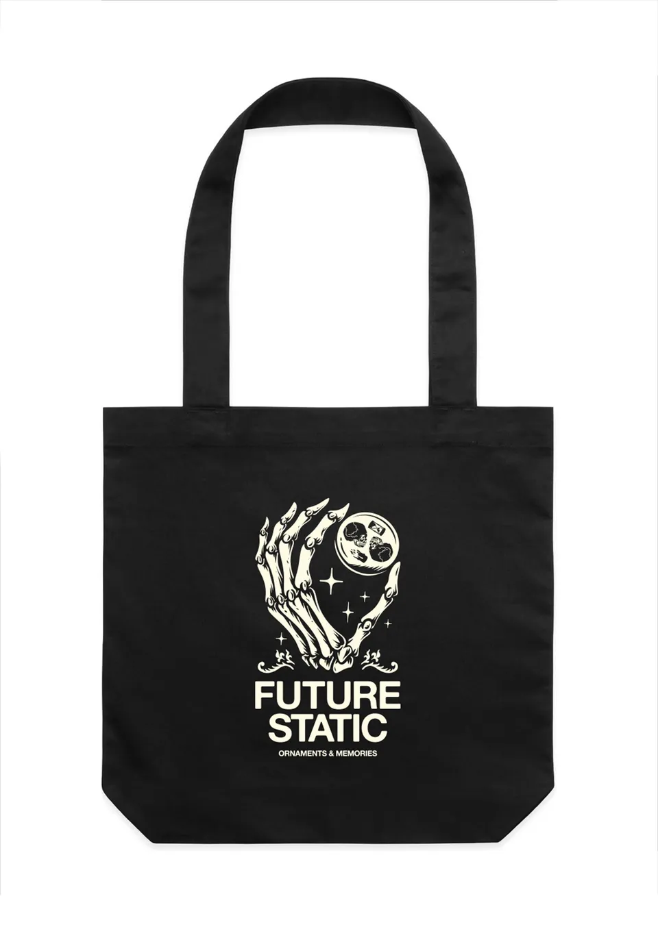 Future Static Ornaments Memories tote bag nera