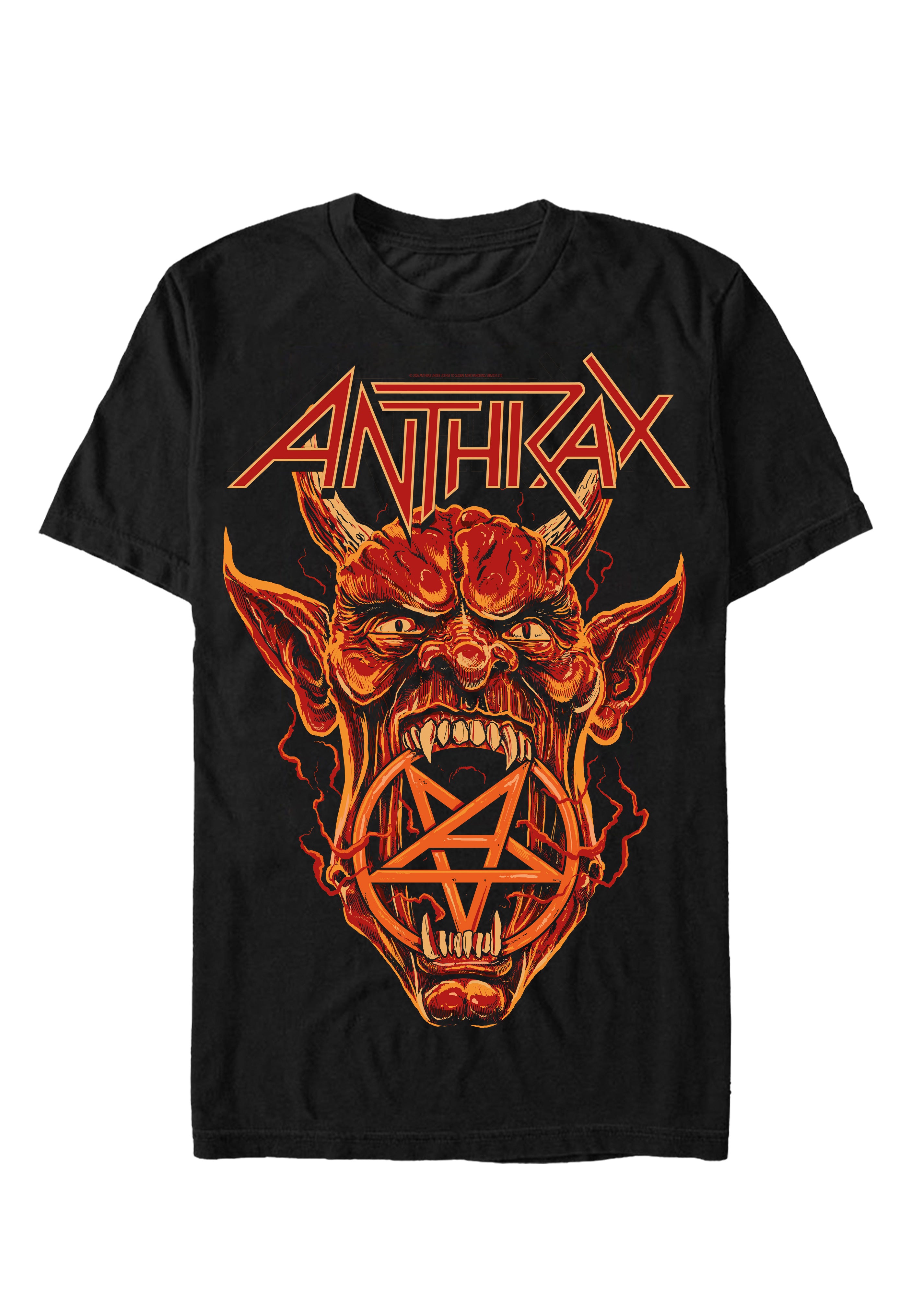 Anthrax Red Devil maglietta bianca maniche corte