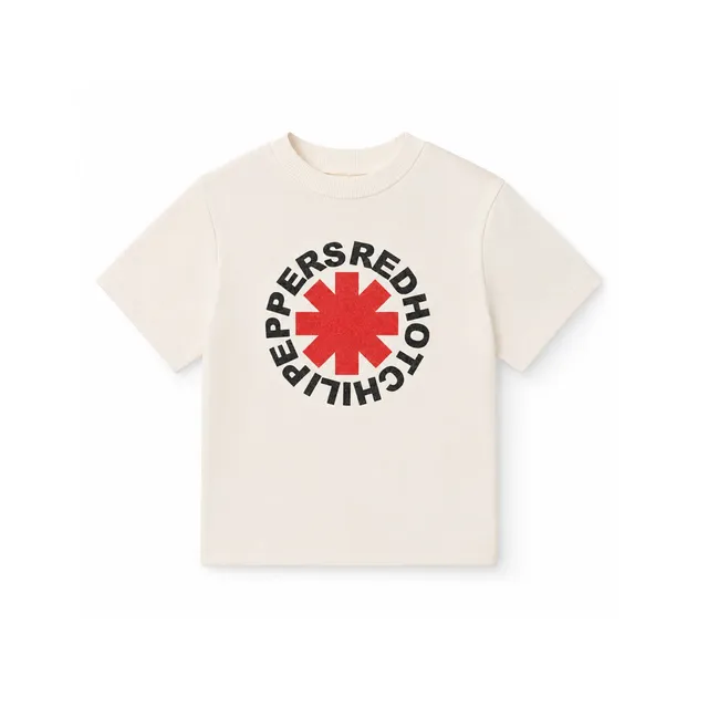 Red Hot Chili Peppers Asterisk Logo Maglietta Bimbo Cotone Crema