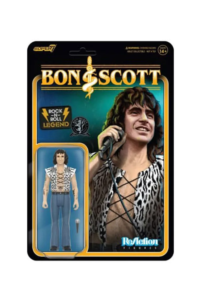 AC/DC Bon Scott ReAction figure 3.75" High Voltage con microfono