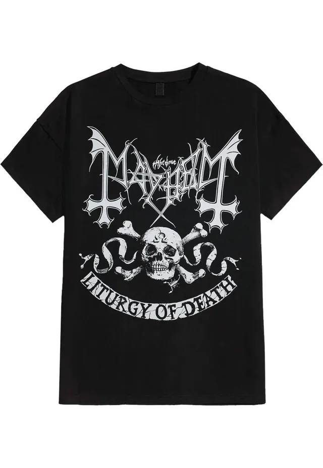 Mayhem Skull Omega maglietta t-shirt nera uomo