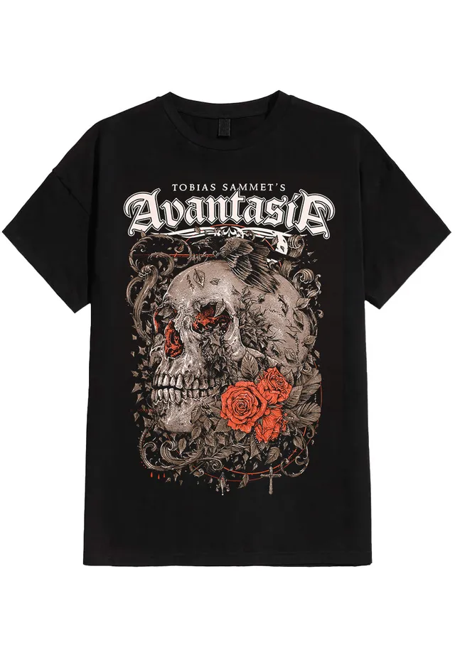 Avantasia Skull Roses t-shirt nera taglia M power metal