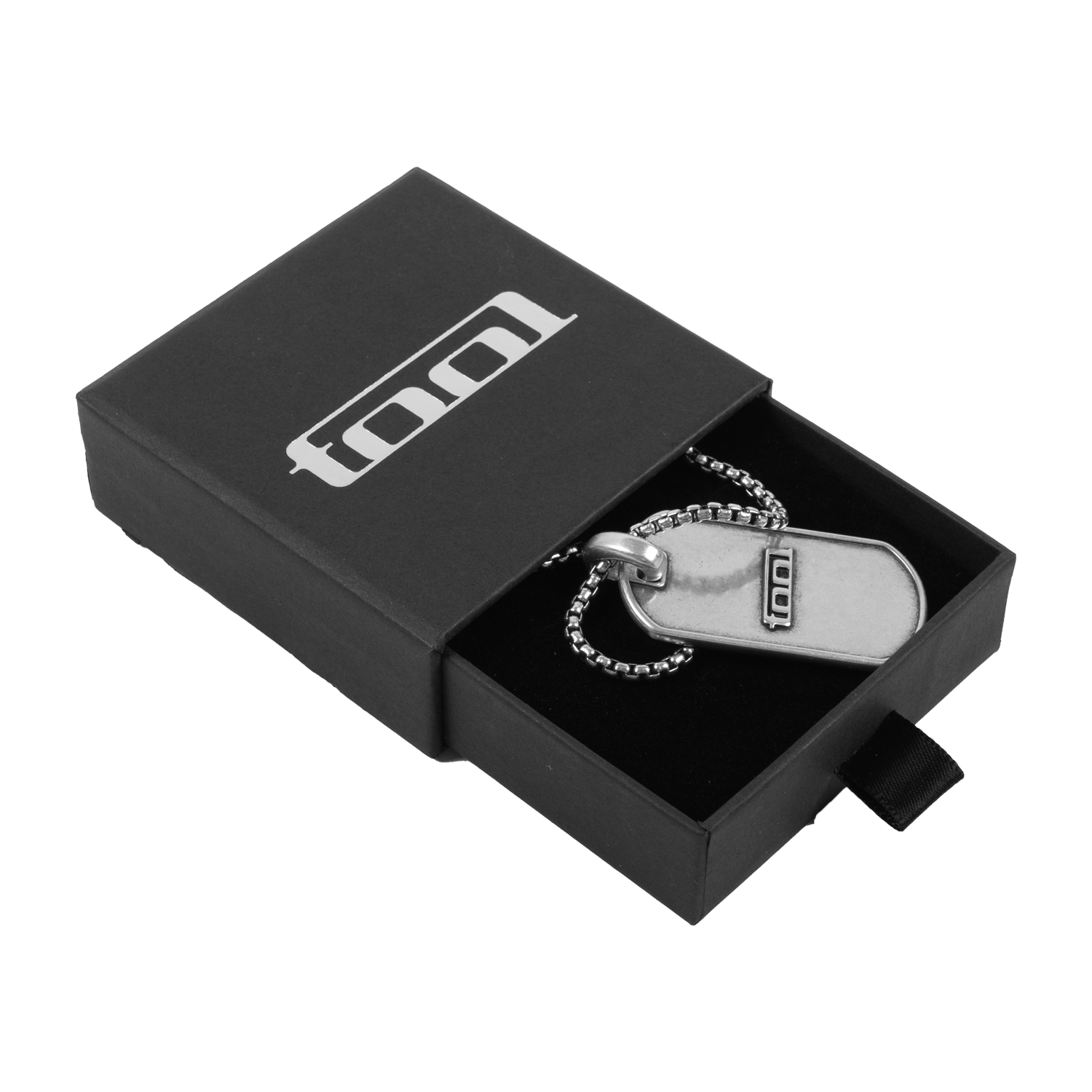 Tool 10,000 Days Logo Dog Tag Ciondolo Ottone con Catena