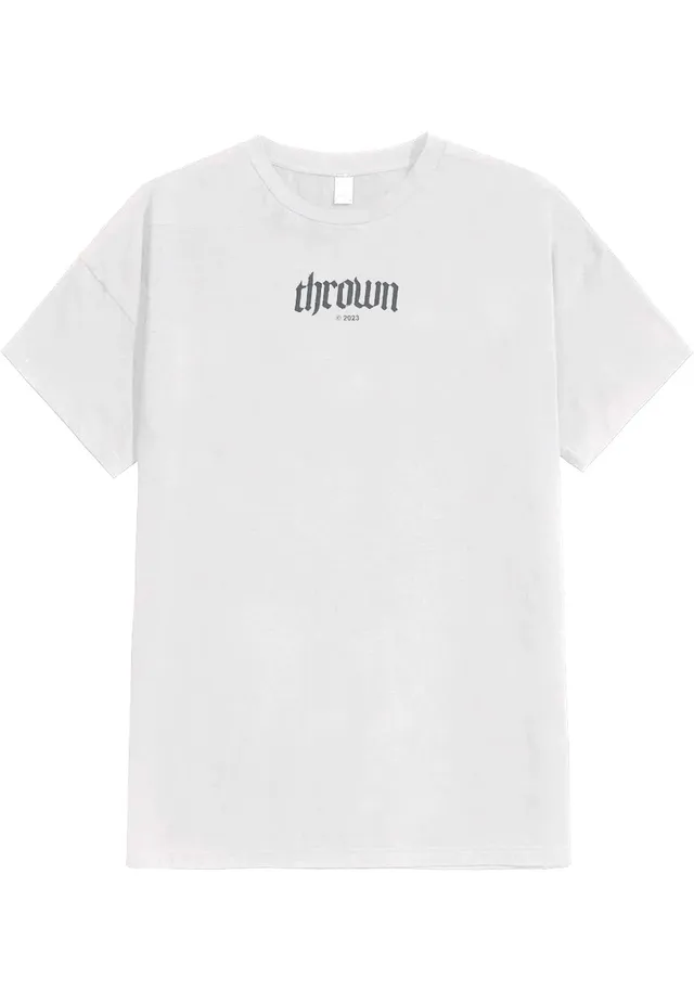 Thrown Logo C 2023 T-Shirt Bianca Metalcore Maniche Corte