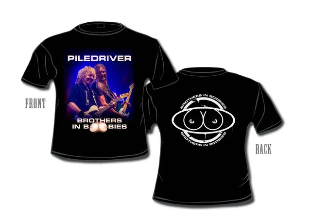 Piledriver Brothers in Boobies T-Shirt XL cotone pesante