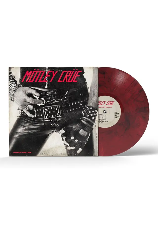 Mötley Crüe Too Fast For Love LP vinile rosso nero 45°