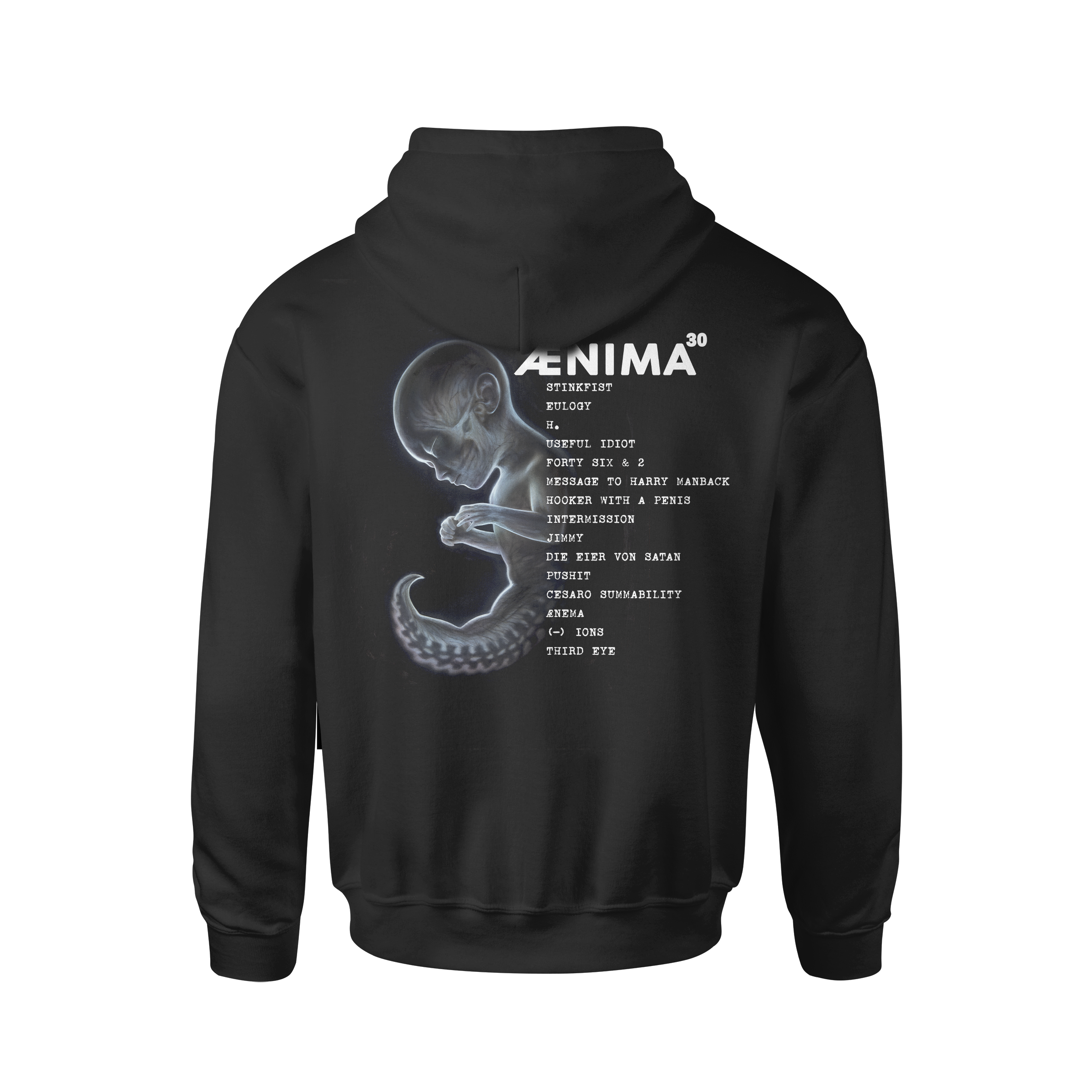 Tool Aenima30 Felpa Zip Oversize Cotone Nero
