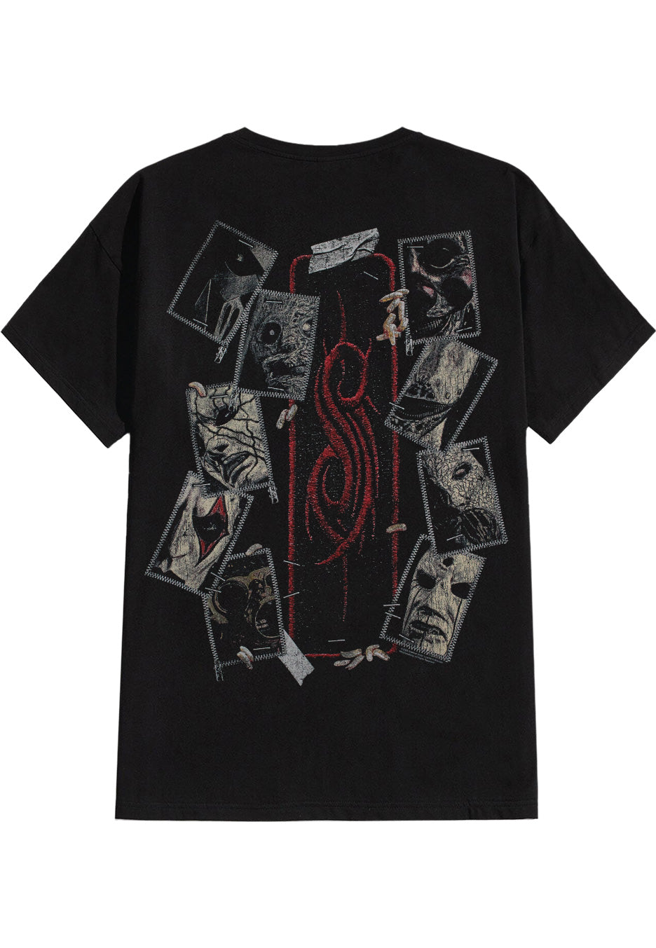Slipknot Zipped T-Shirt Nera Manica Corta nu metal