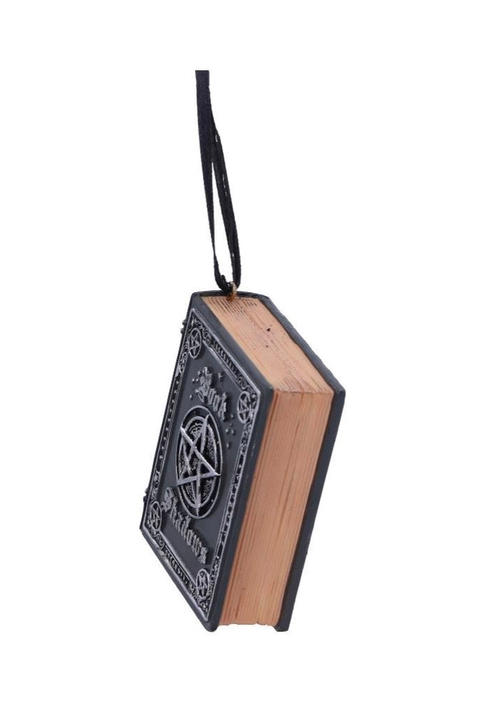Nemesis Now Book Of Shadows decorazione albero Natale resina nera