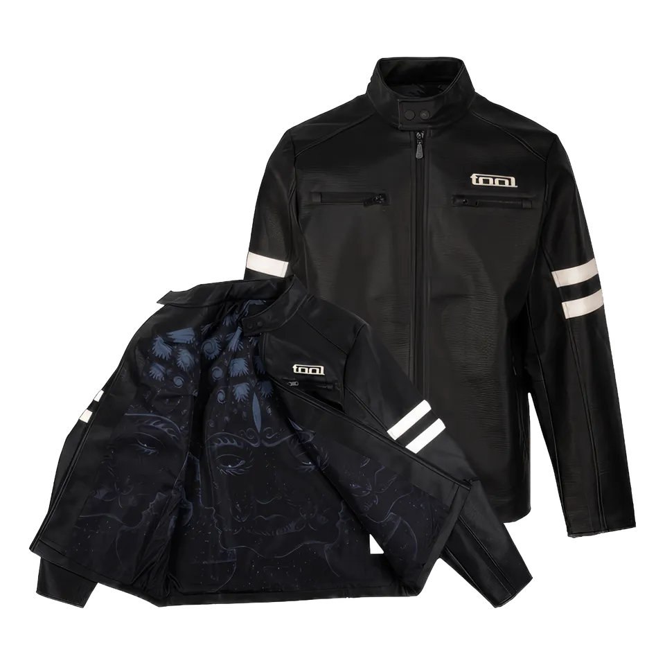 Tool 10,000 Days Giacca ecopelle blu taglia L
