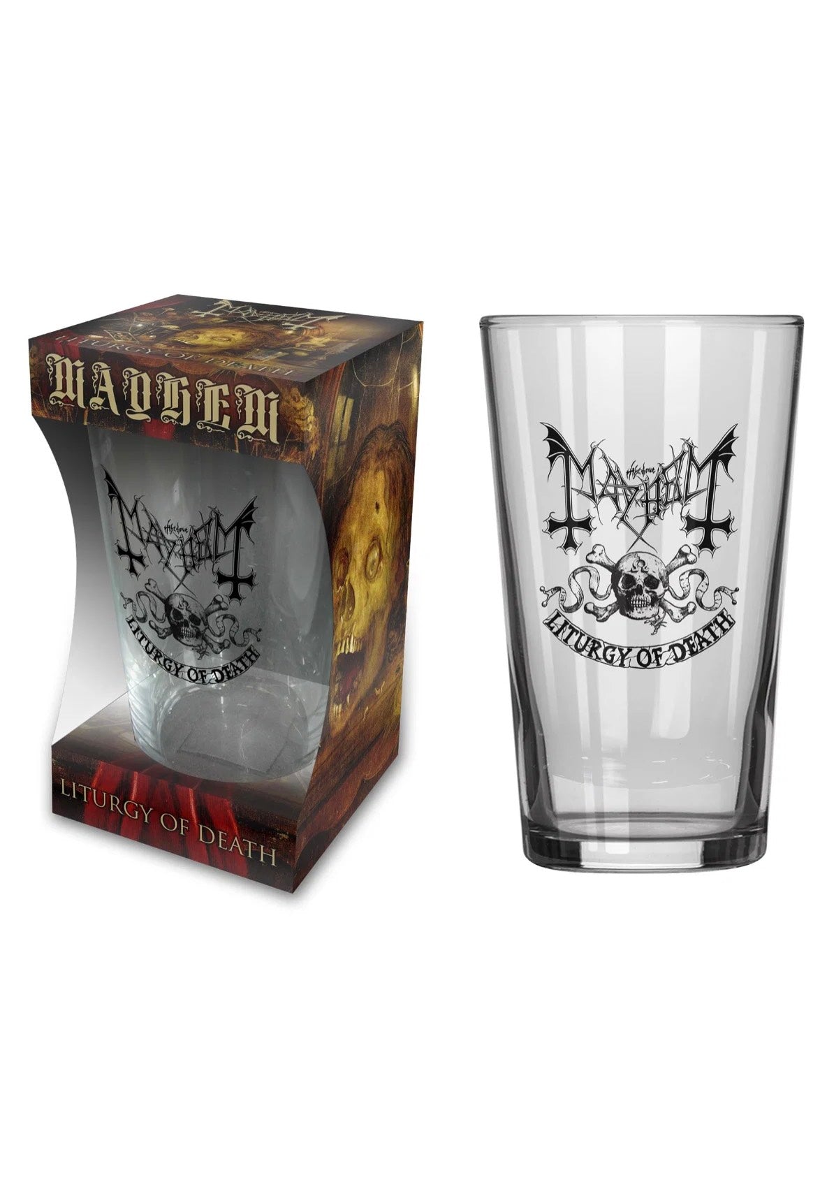 Mayhem Liturgy Of Death Bicchiere Vetro