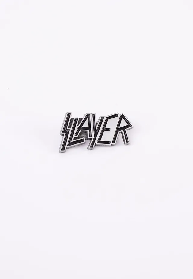 Slayer Logo spilla pin metallo grigio onesize thrash metal