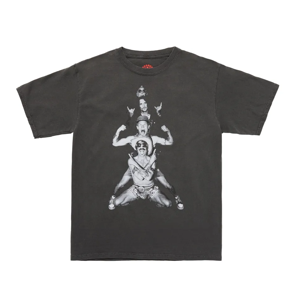 Red Hot Chili Peppers Totem Tee T-Shirt Cotone Nera Tour 2022