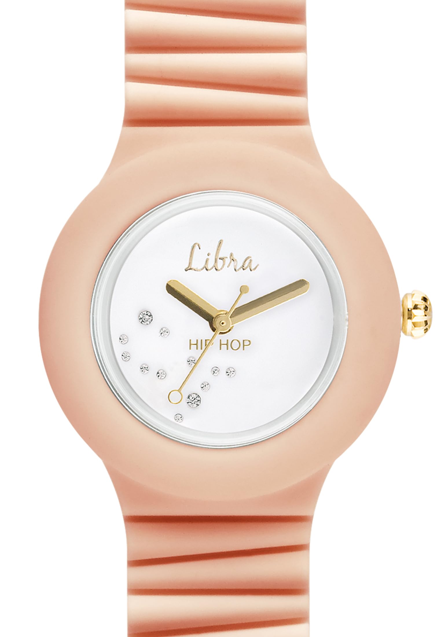Hip Hop Starlights orologio donna Bilancia rosa cristalli