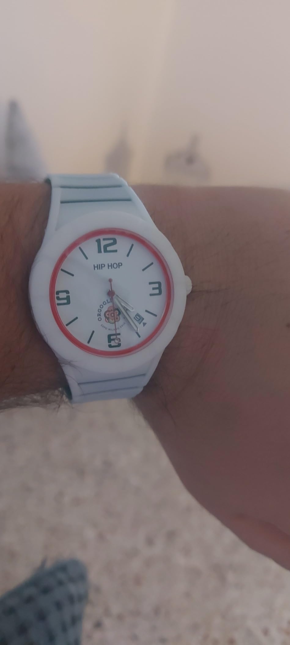 Hip Hop X Man orologio uomo silicone bianco 42 mm quarzo