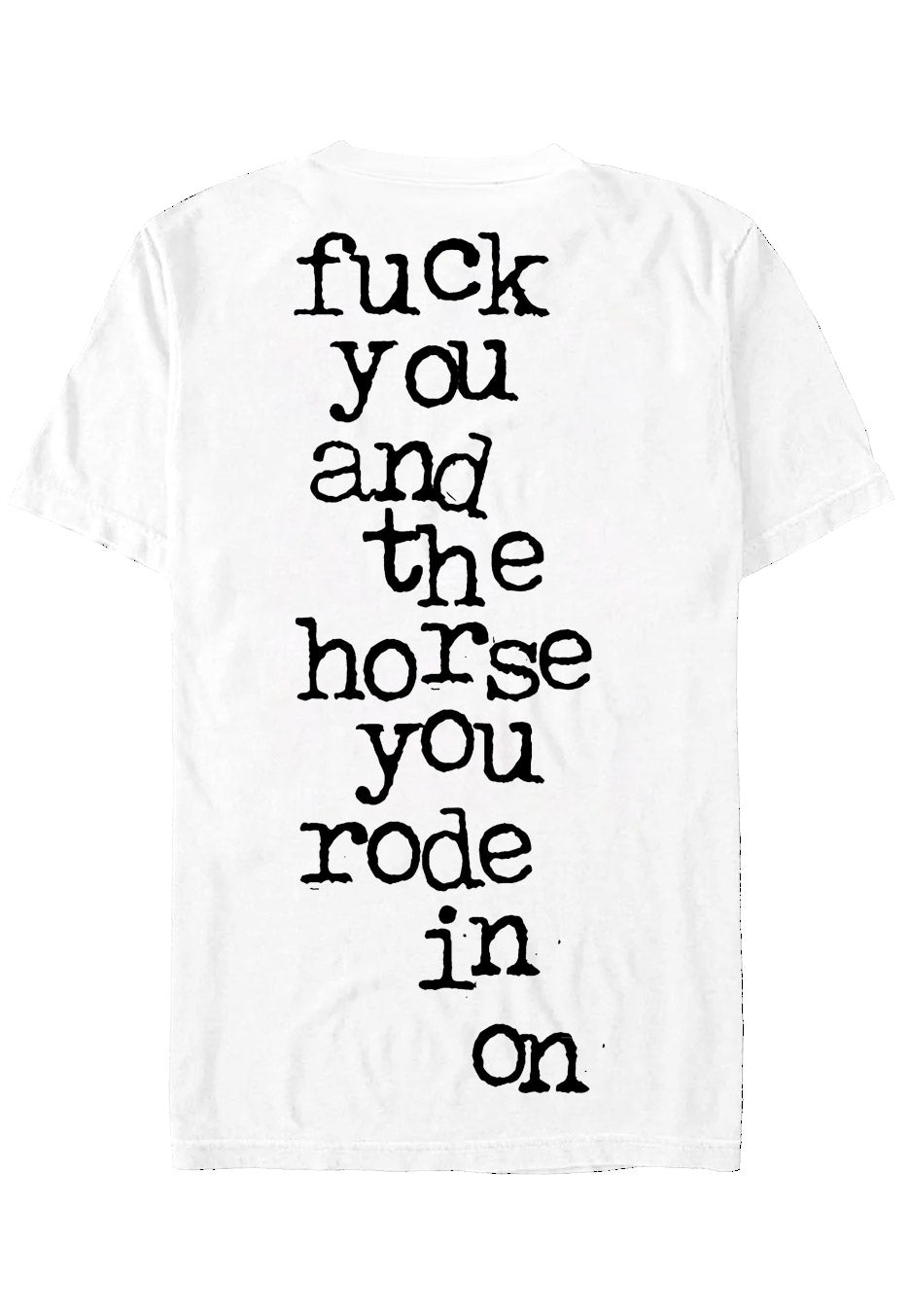 King Parrot Horse T-Shirt bianca maglietta metal