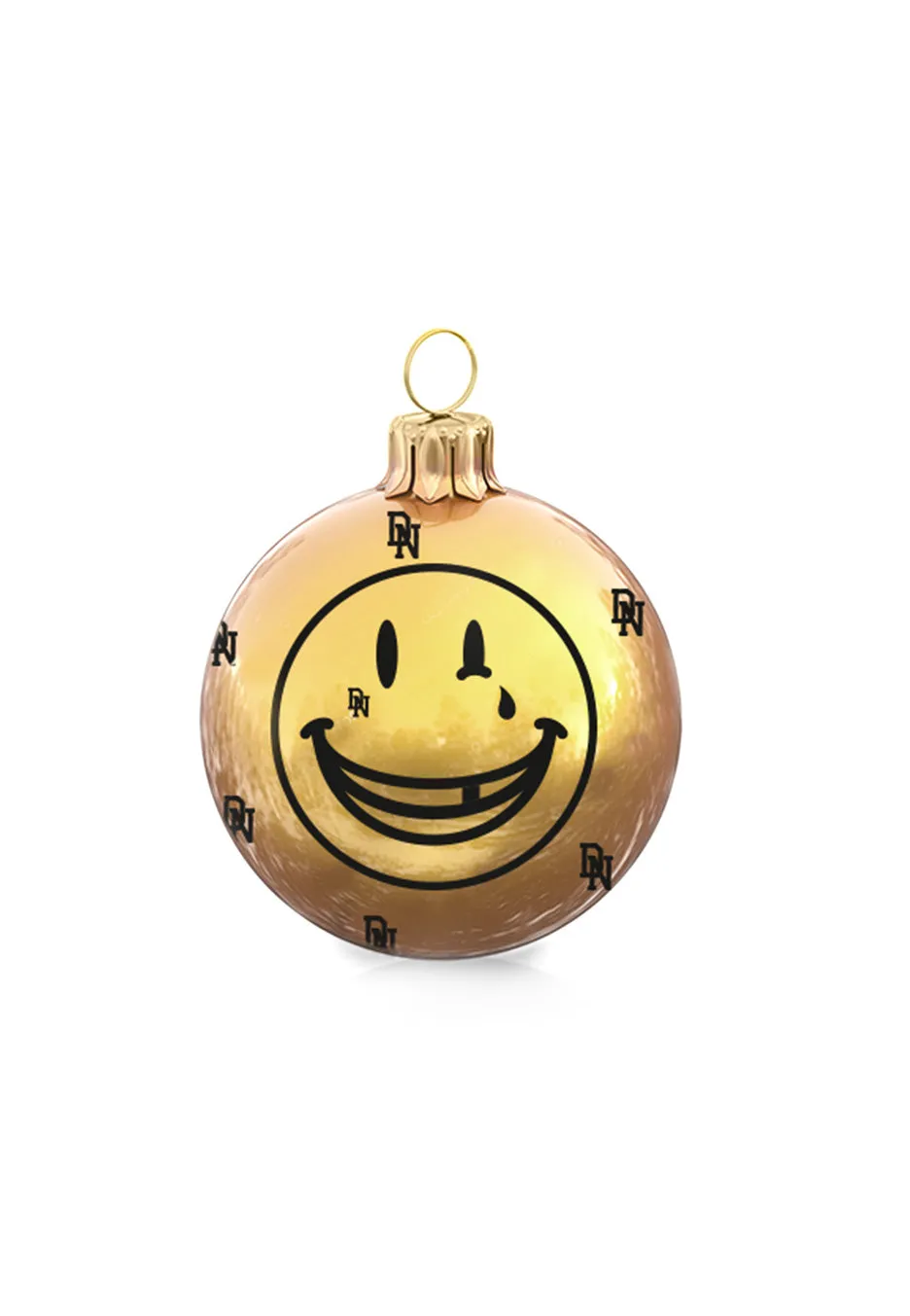 Deez Nuts Smiley Pallina Natale Oro