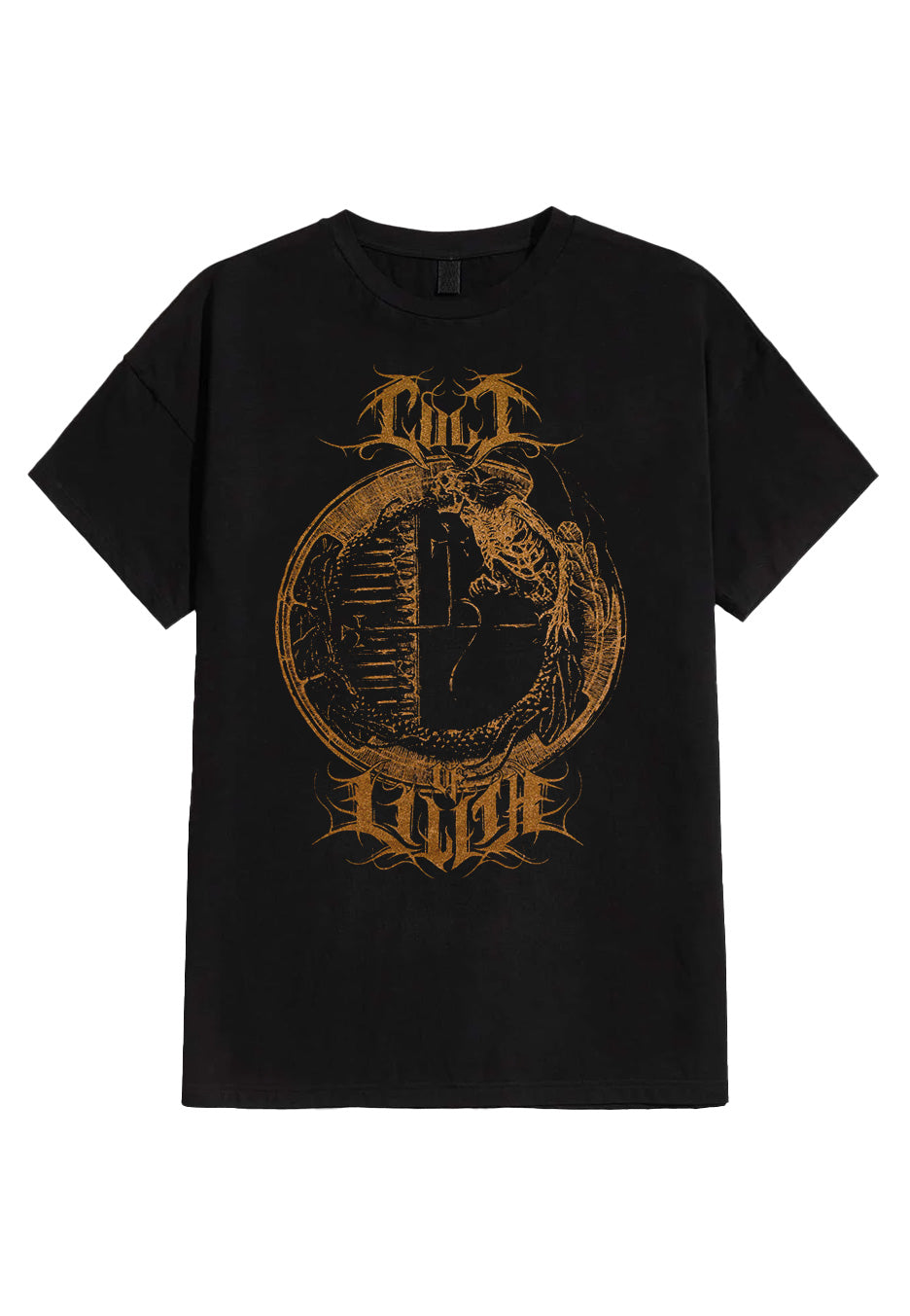 Cult Of Lilith Gold Emblem T-Shirt maglietta nera