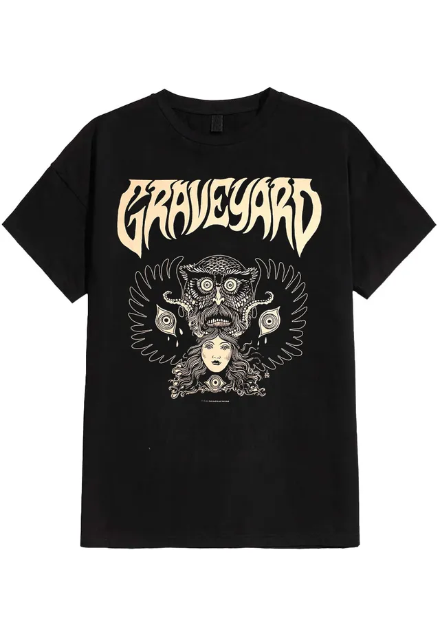Graveyard Monstertryck Black T-Shirt nera maglia rock