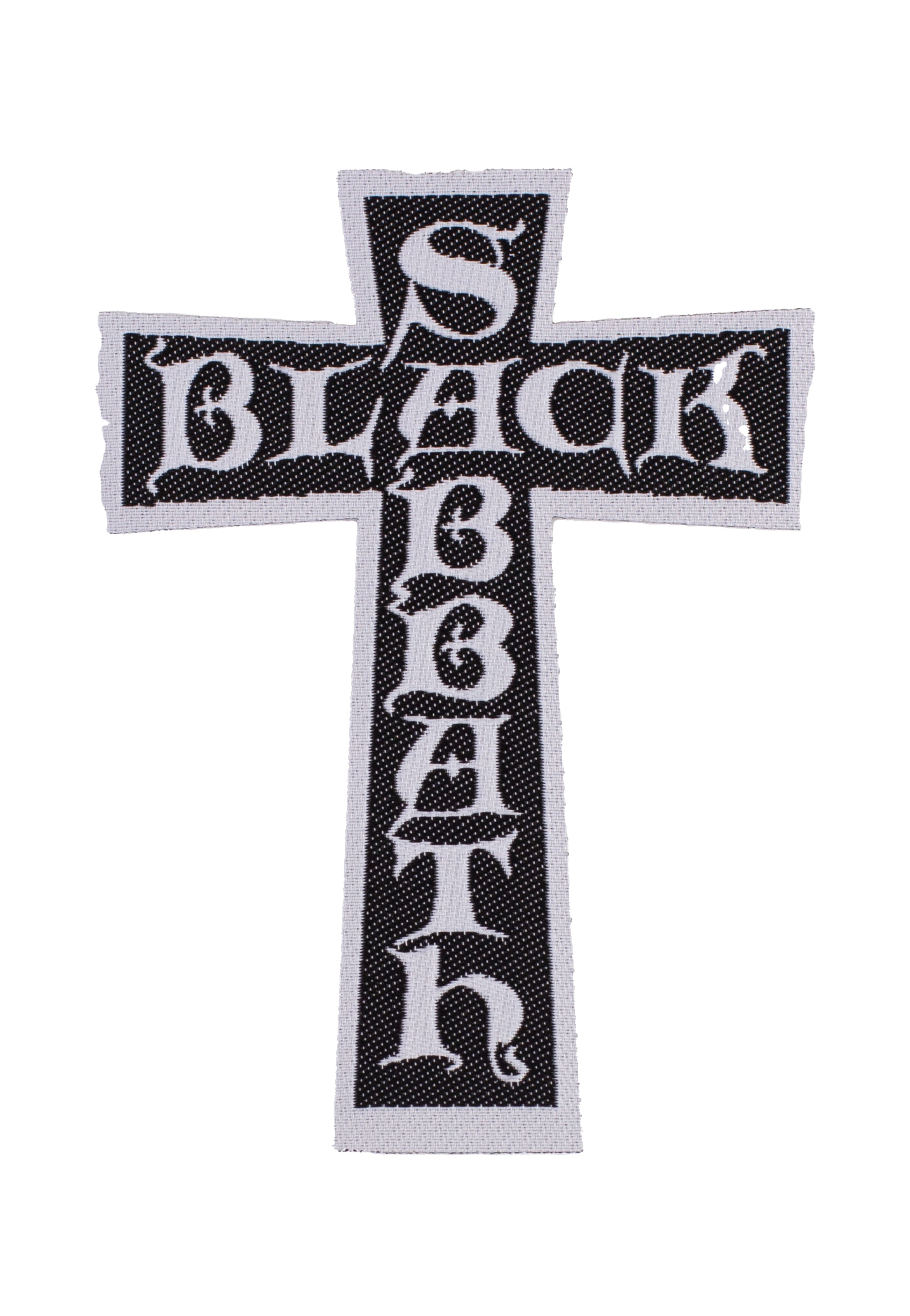 Black Sabbath Cross Logo Cut Out toppa patch nera onesize