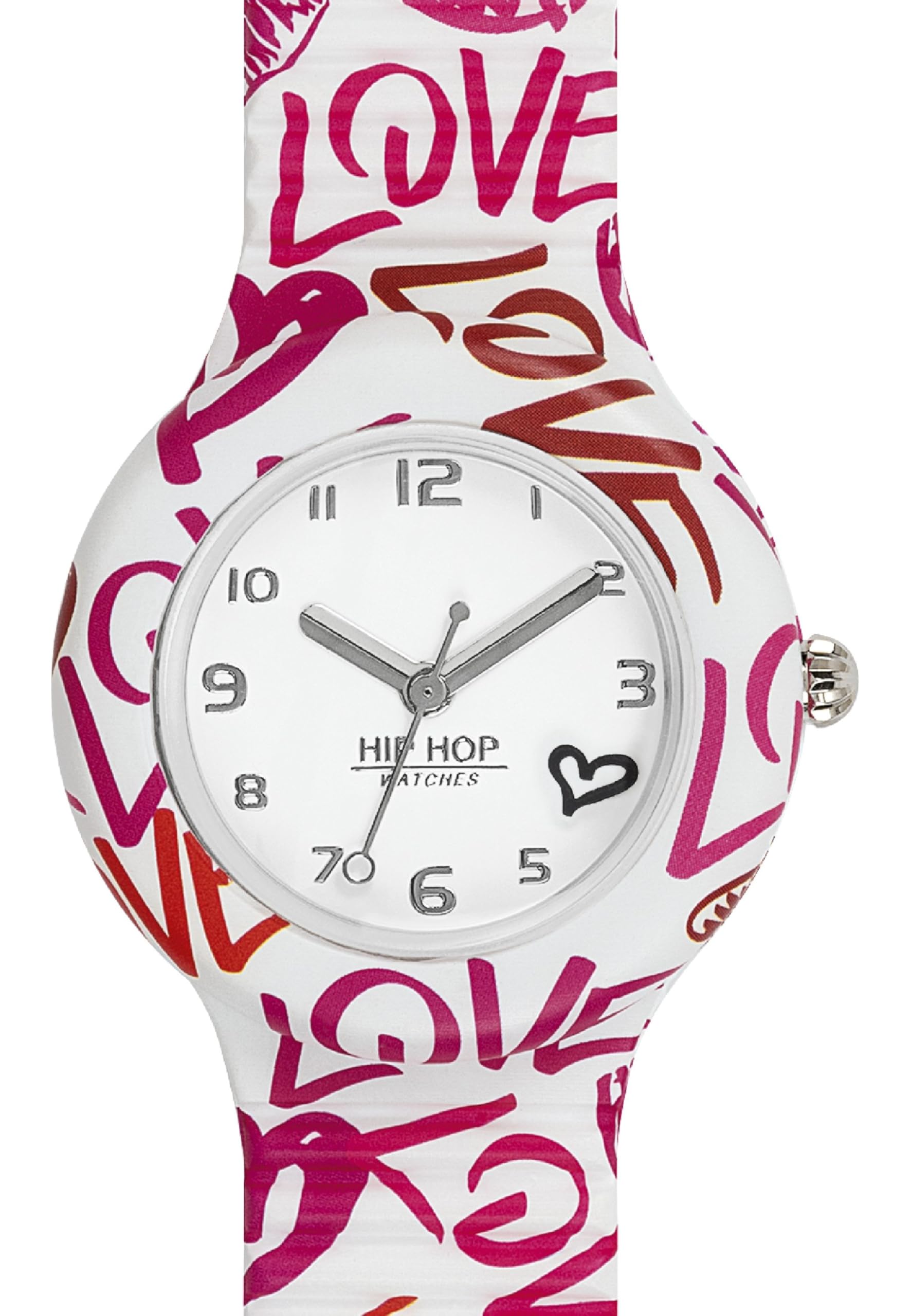 Hip Hop Hero 32 HWU0975 orologio donna bianco Love cuori