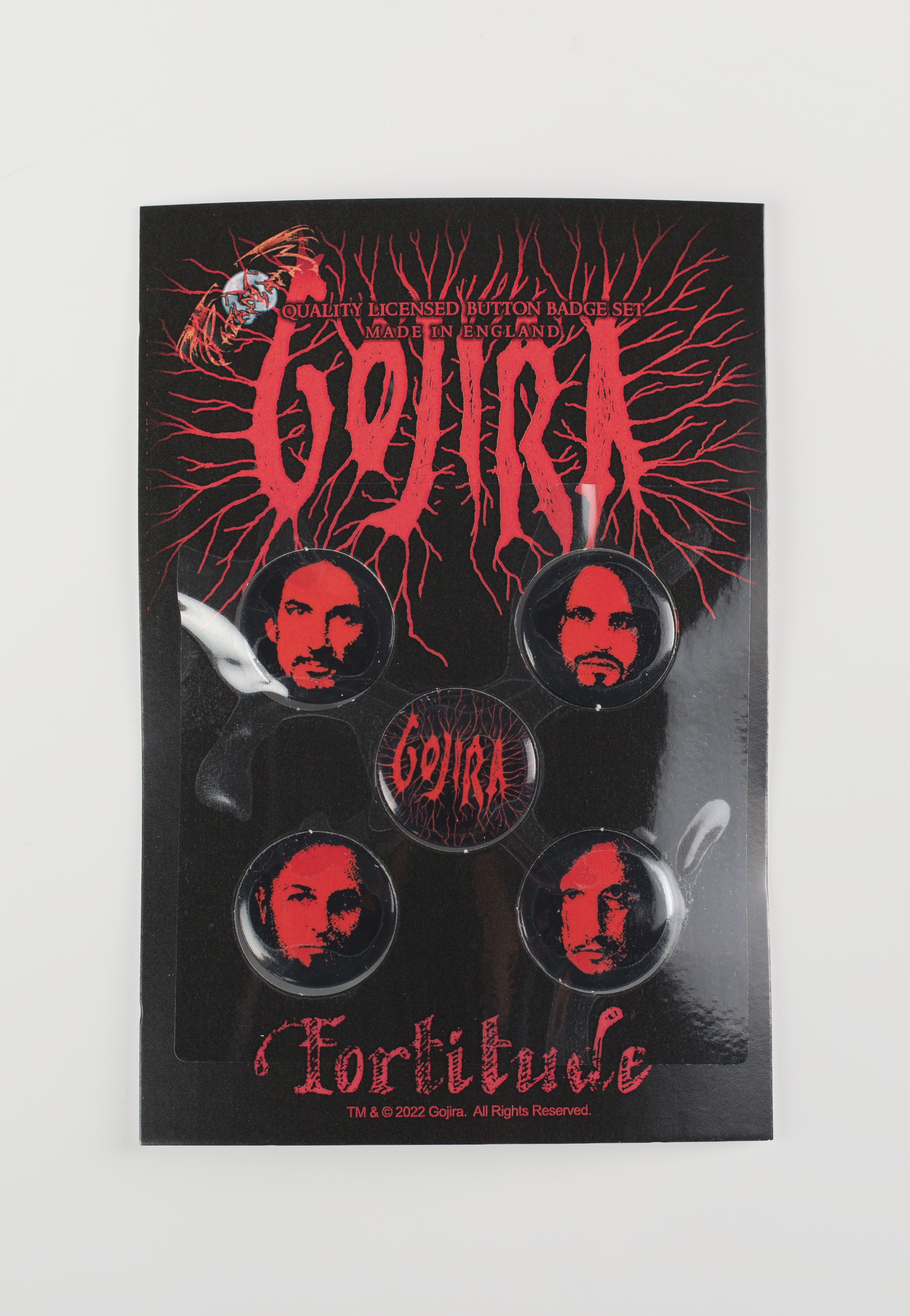 Gojira Fortitude spilla button multicolore onesize metal