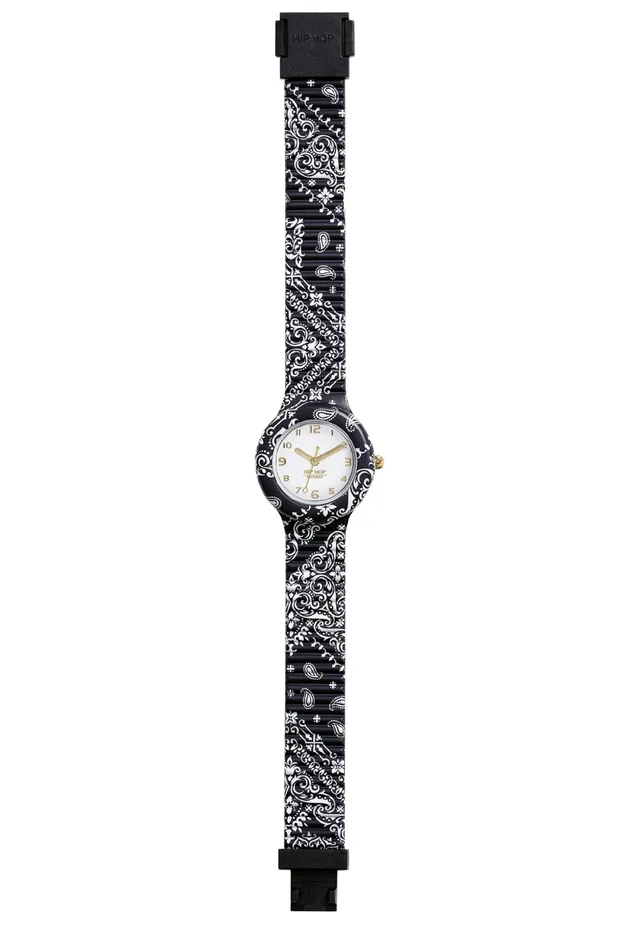 Hip Hop BANDANA Orologio Unisex Nero Taglia Unica 32 mm