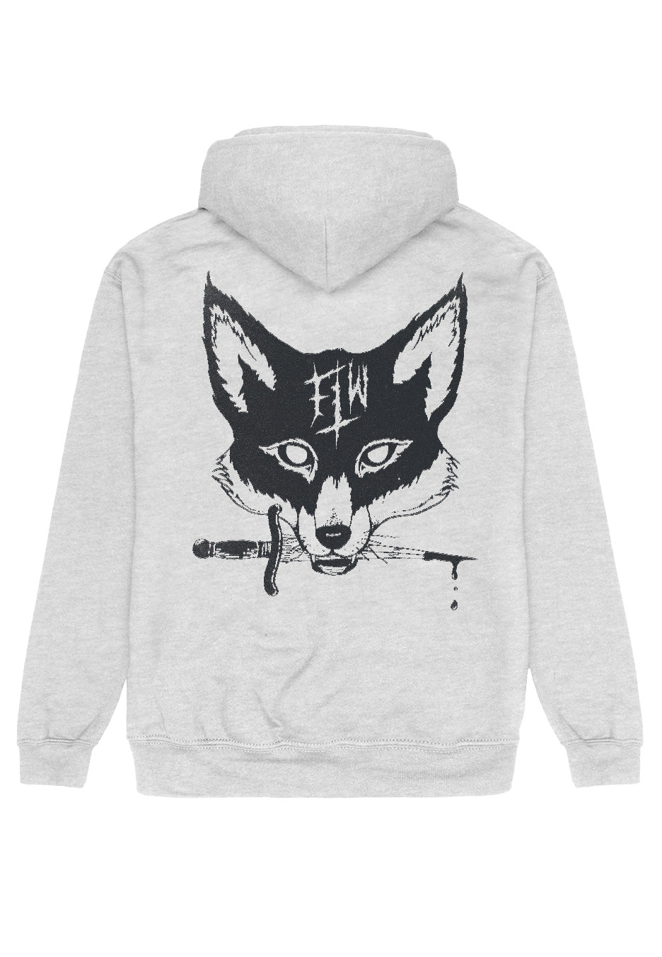 Fuchsteufelswild Fox Grey Felpa cappuccio grigia taglia L
