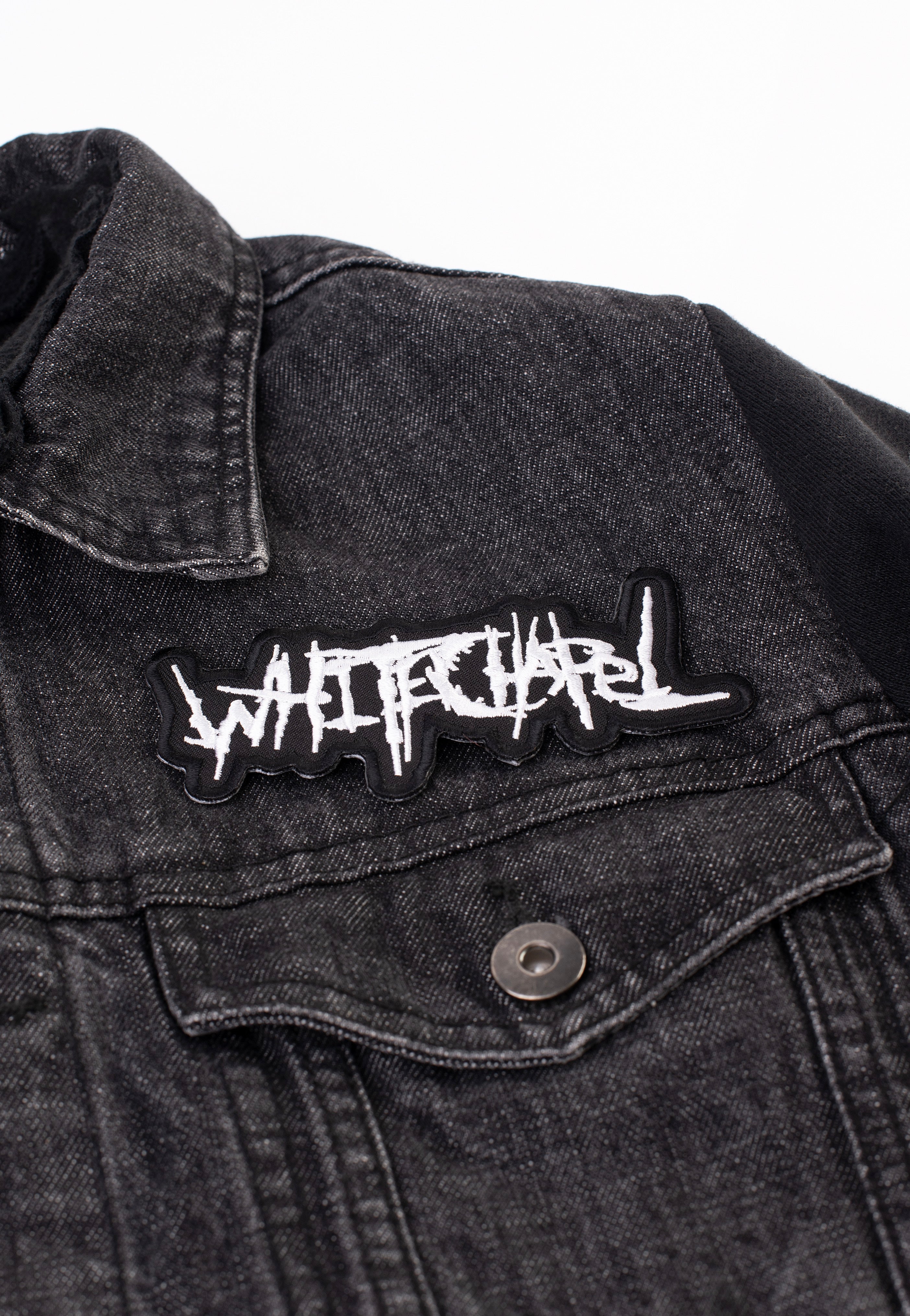 Whitechapel Shaped Old School Logo toppa nera deathcore