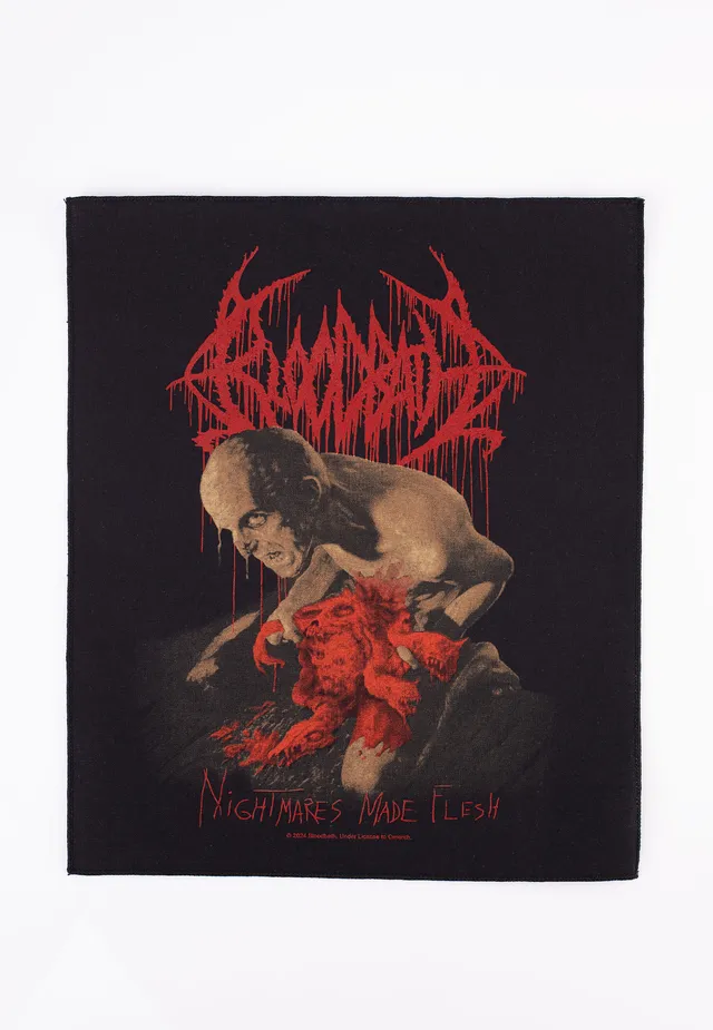 Bloodbath Nightmares Made Flesh backpatch toppa nera unica