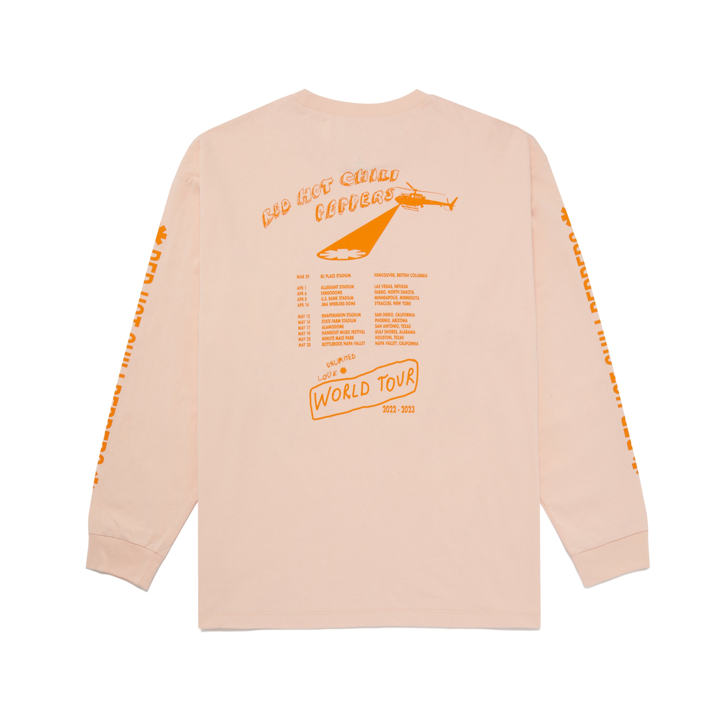 Red Hot Chili Peppers Sexy Time Long Sleeve Tee Maglia Pesca