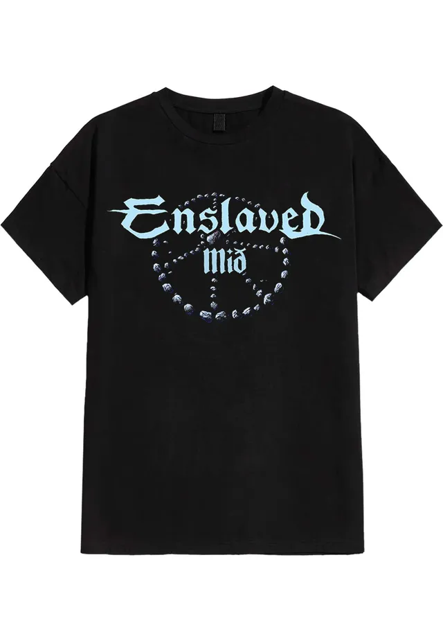 Enslaved Mið Logo T-Shirt Maglietta Nera Uomo