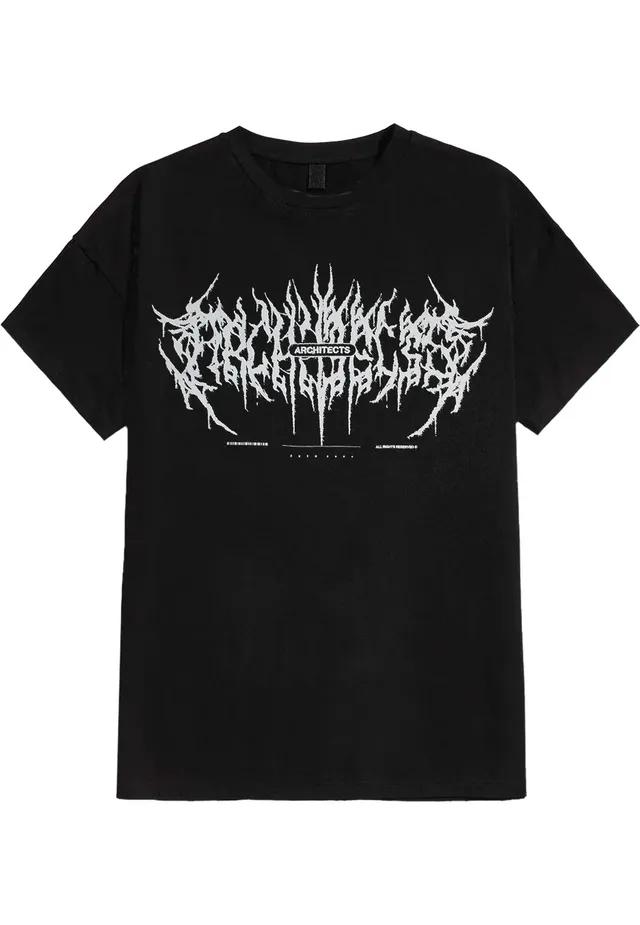 Architects Logo Washed t-shirt nera metalcore