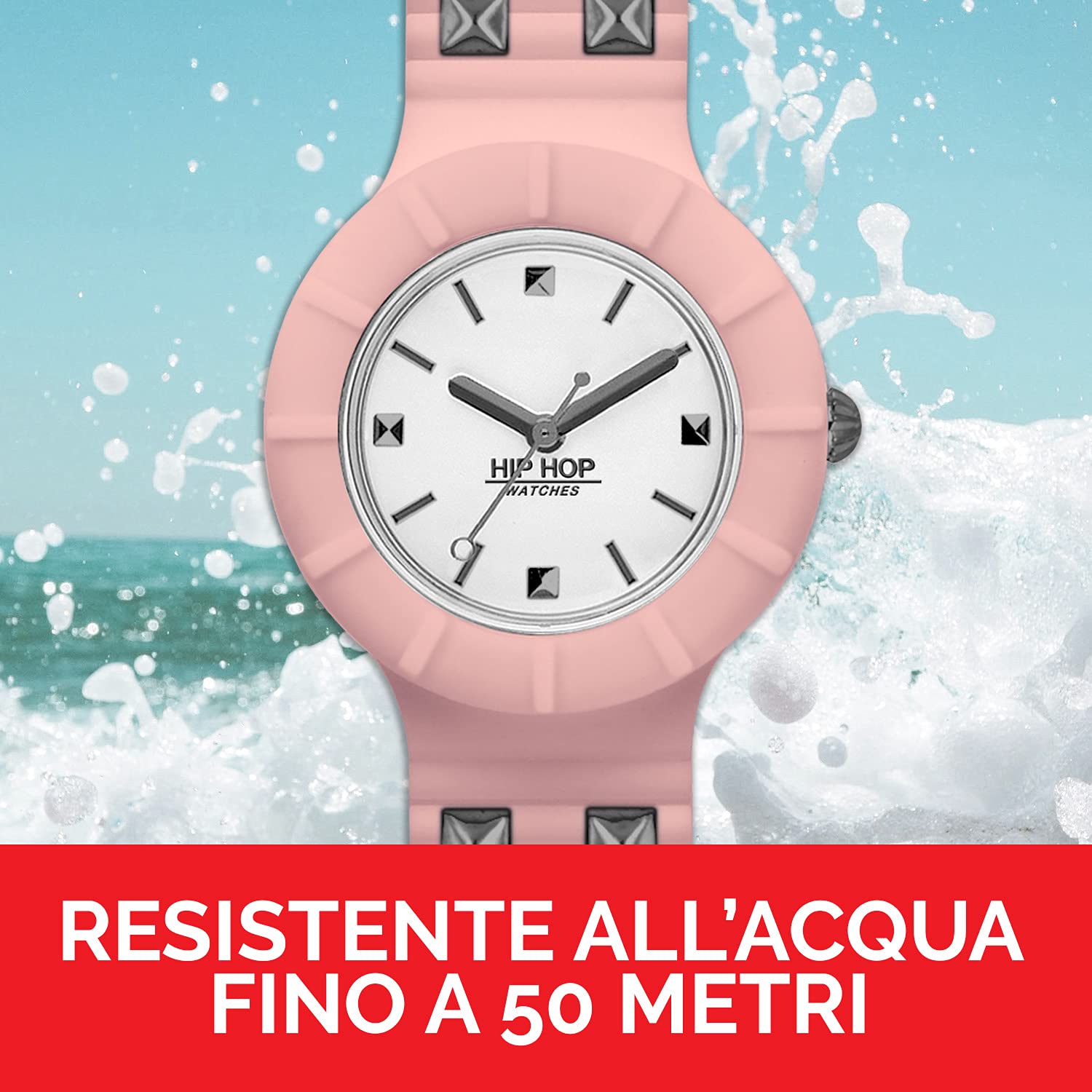Hip Hop Hero 32 Punk Lady orologio rosa borchie 32 mm
