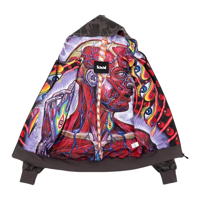 Tool Lateralus Skinless Man felpa zip camo uomo taglia L