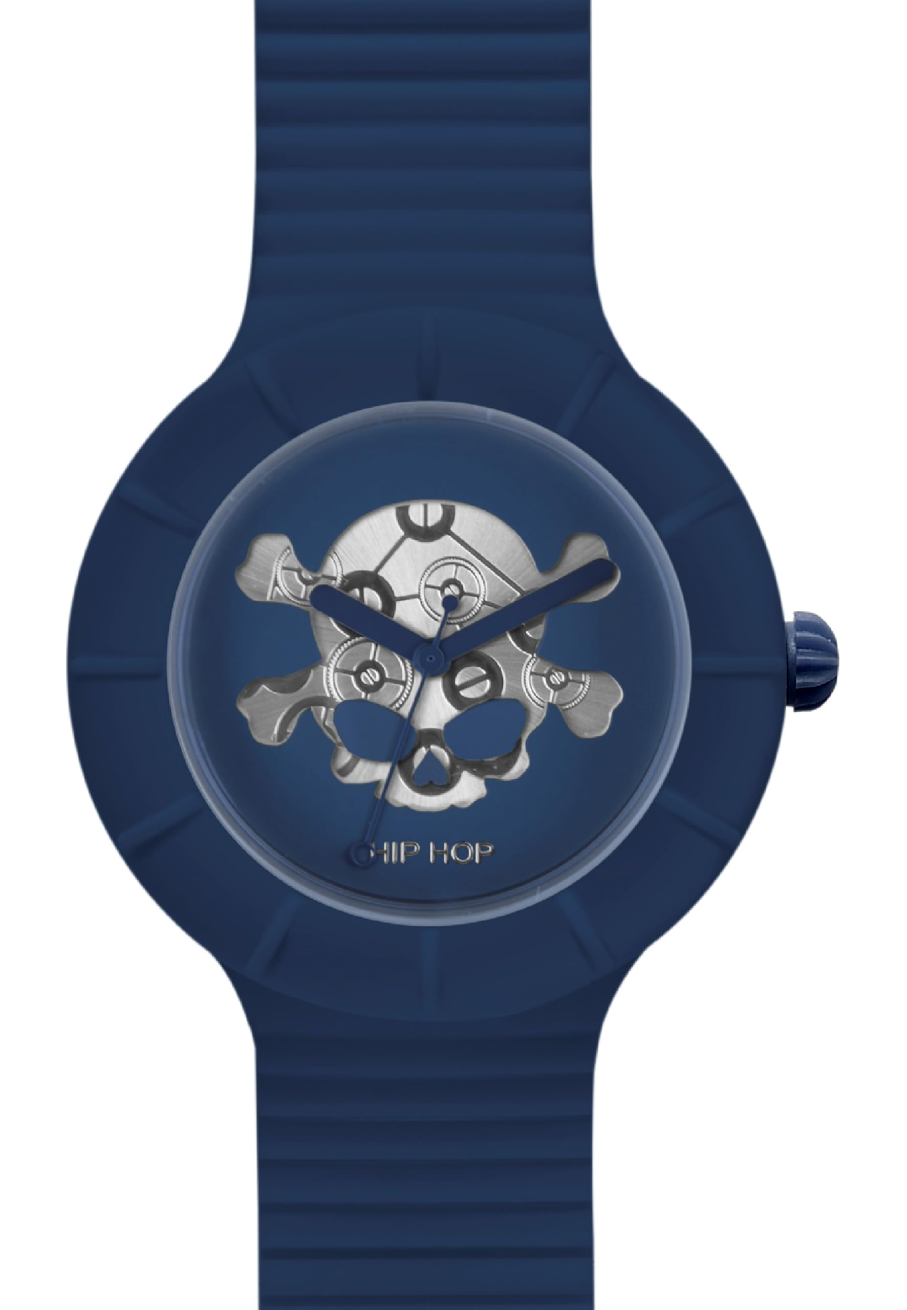 Hip Hop X Man HWU0466 orologio uomo silicone blu skull