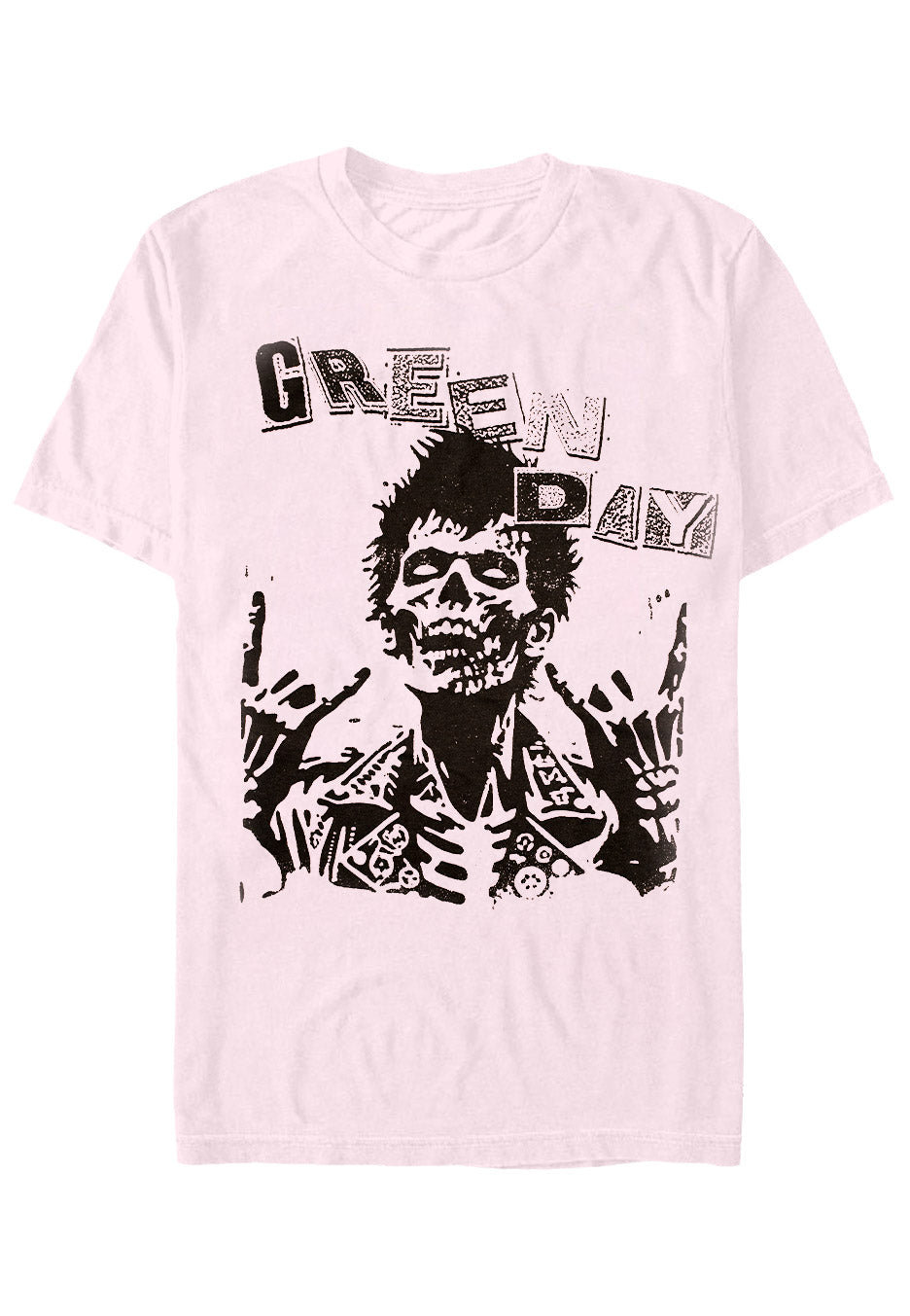 Green Day Billie Joe Zombie Pink maglietta rosa taglia L punk rock