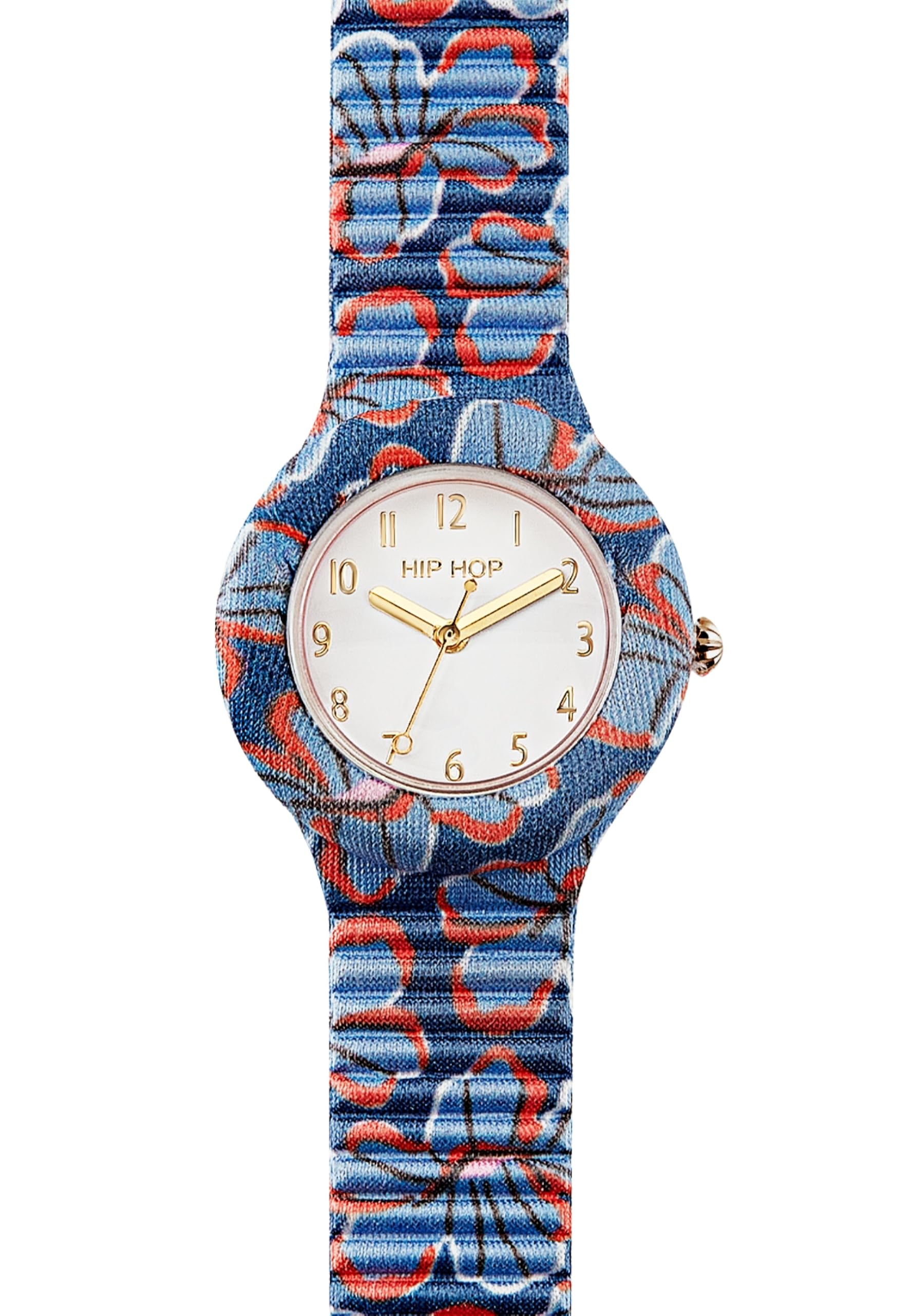 Hip Hop Bouquet orologio donna silicone 32 mm blu-bianco