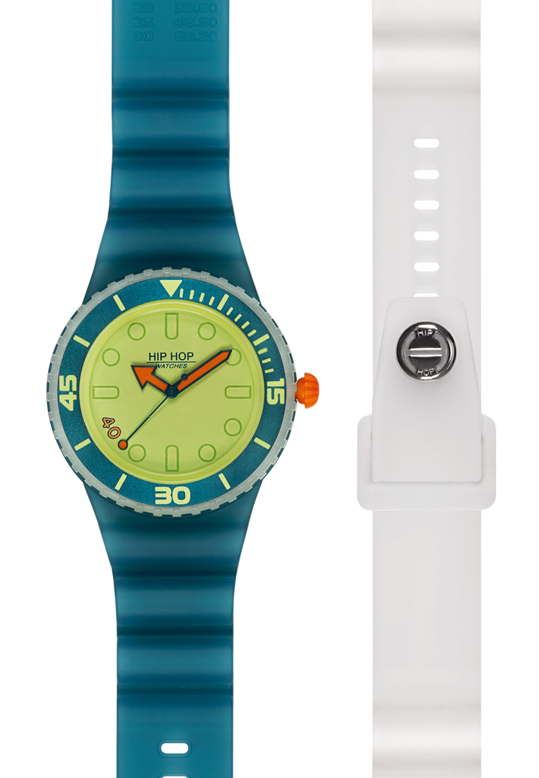 Hip Hop Master orologio uomo 41 mm 2 cinturini silicone
