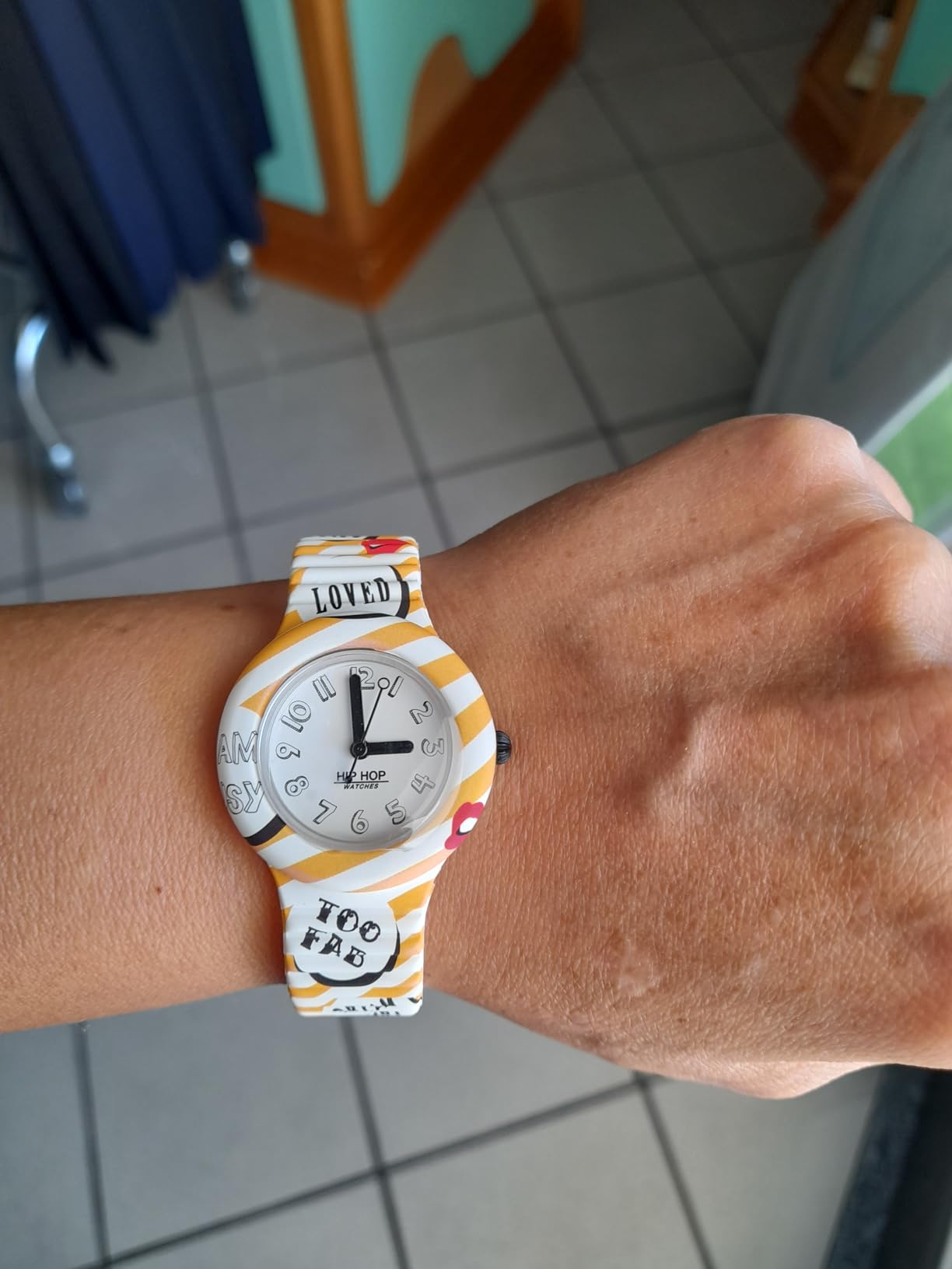 Hip Hop Hero 32 HBU0895 orologio donna giallo stampato