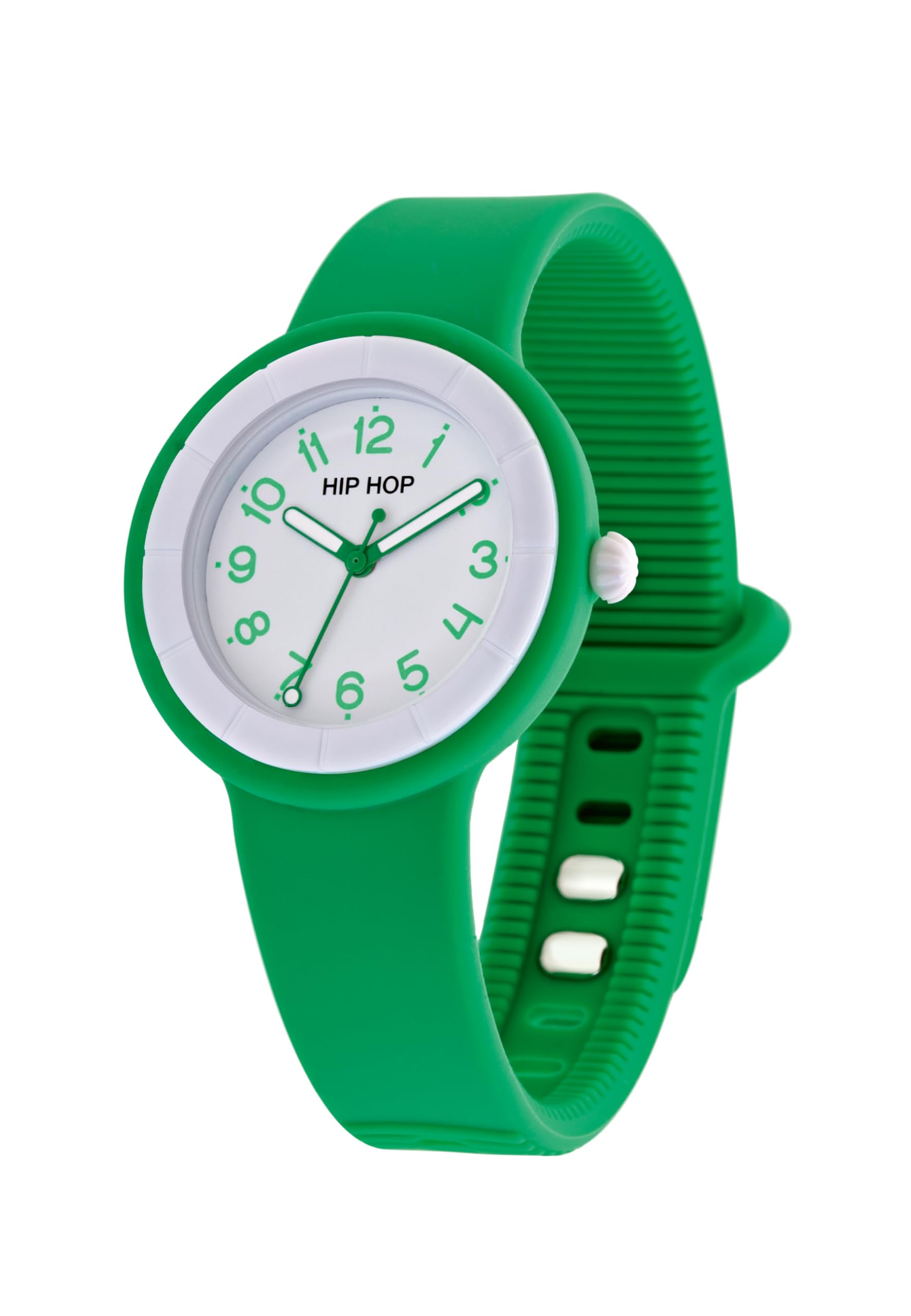 Hip Hop Hero.Dot HK0062 Orologio Donna Verde 34 mm Silicone
