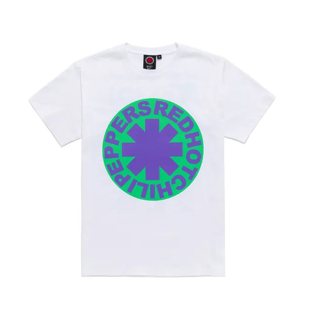 Red Hot Chili Peppers Classic Tour 2024 maglietta verde viola