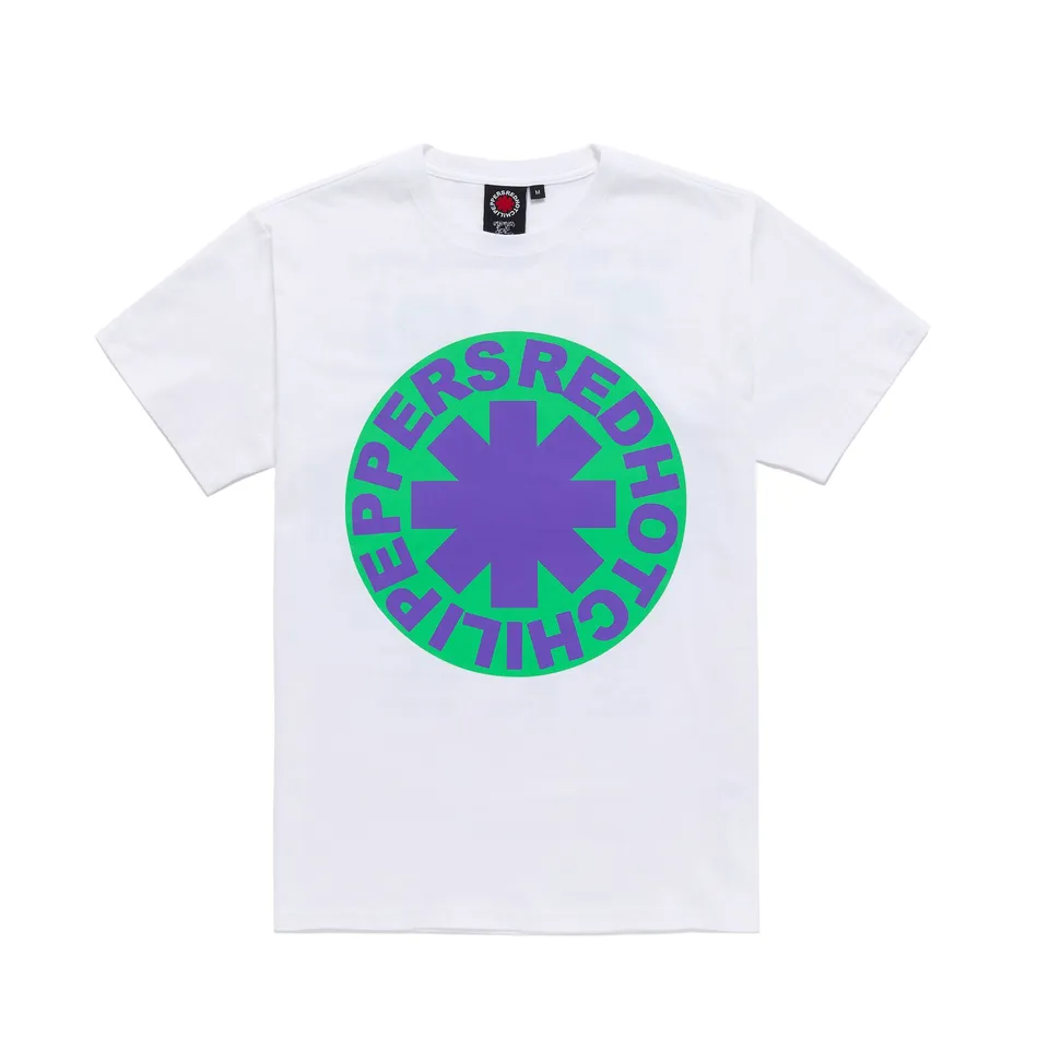 Red Hot Chili Peppers Classic Tour 2024 maglietta verde viola